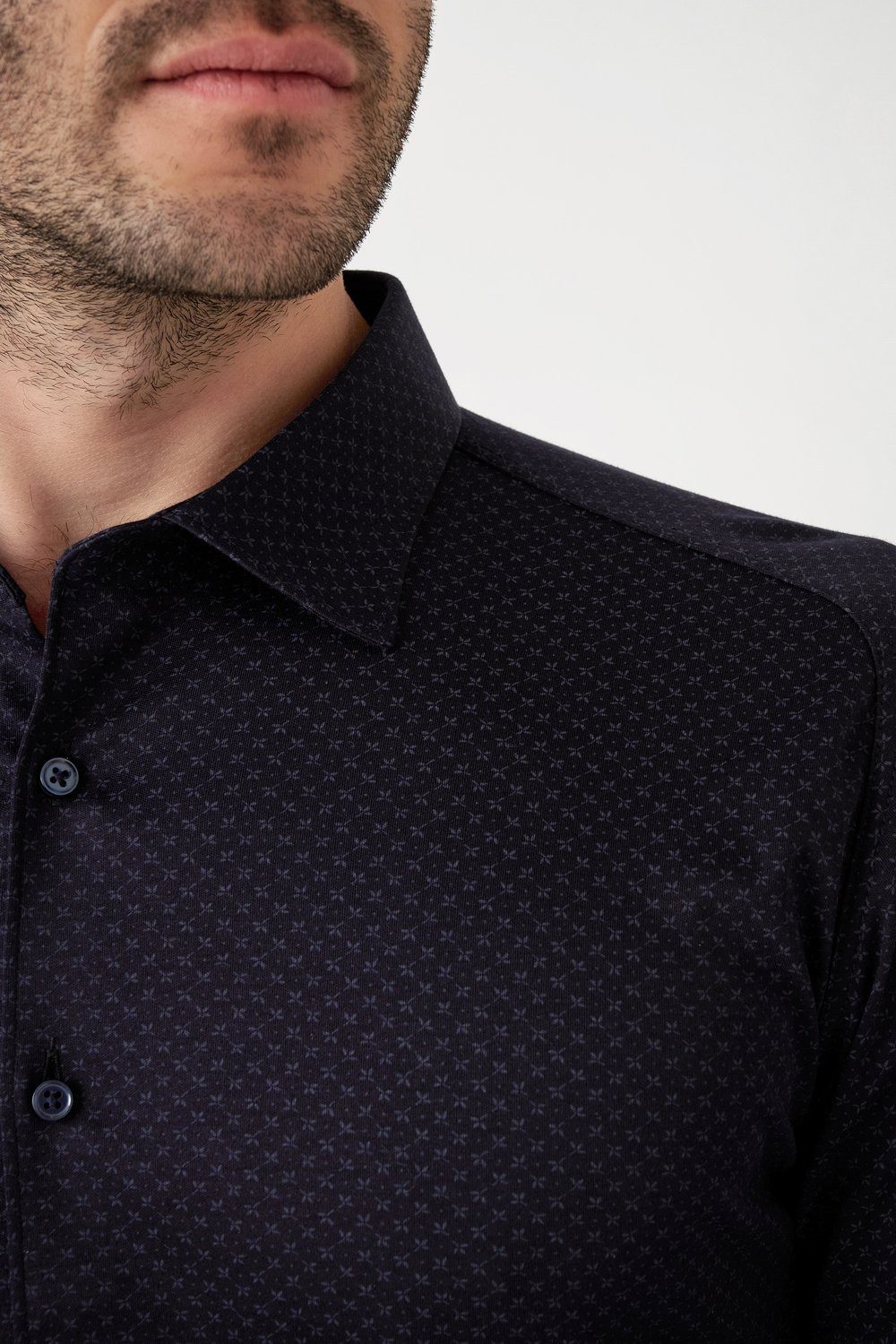 DESOTO Langarmhemd Jerseyhemd Casual Kent