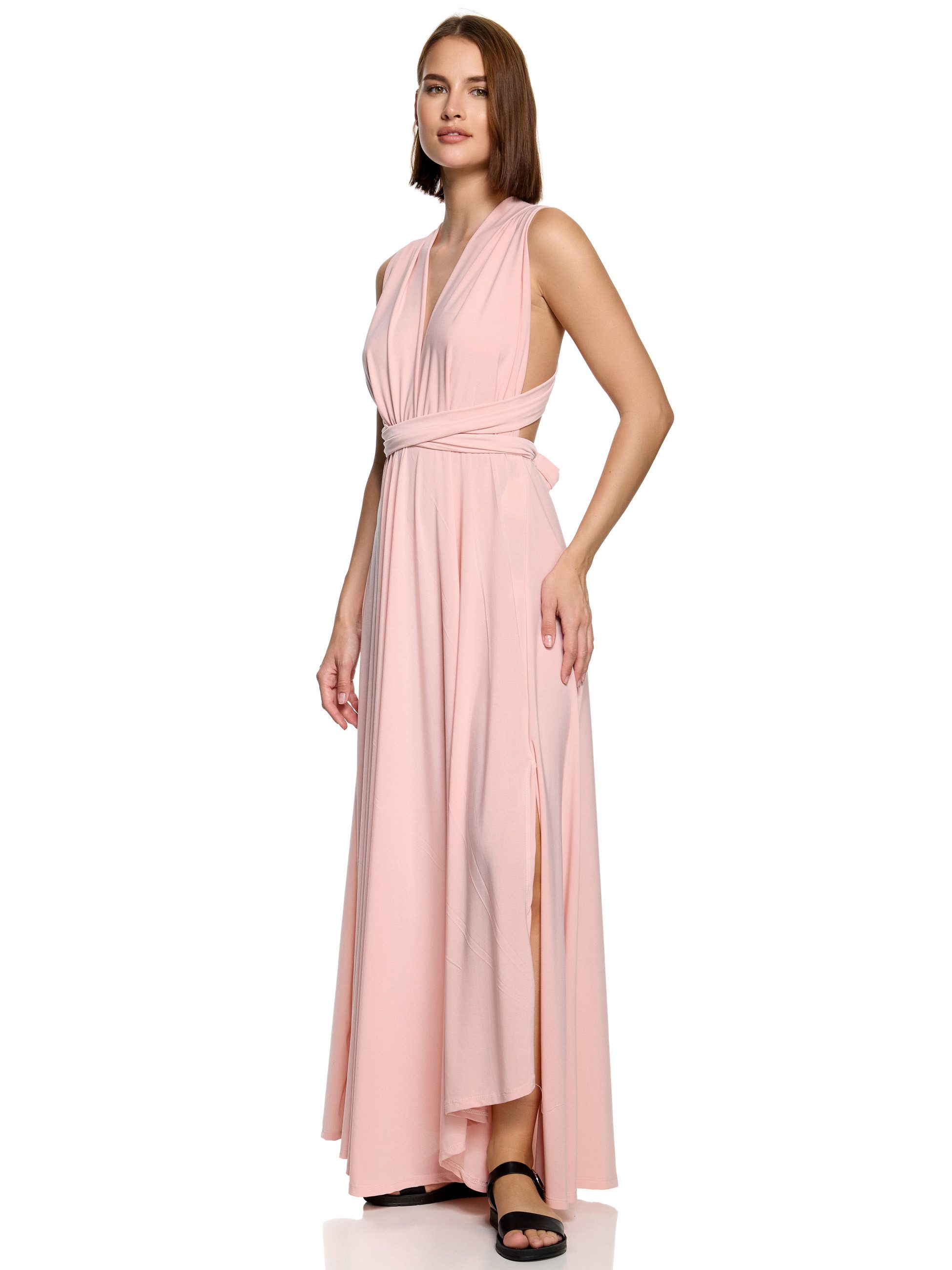 Worldclassca Abendkleid Worldclassca Abendkleid Partykleid Lang mit Schlitz Sommerkleid Maxikleid Cocktailkleid Wickelkleid Elegant Schulterfrei Ärmellos