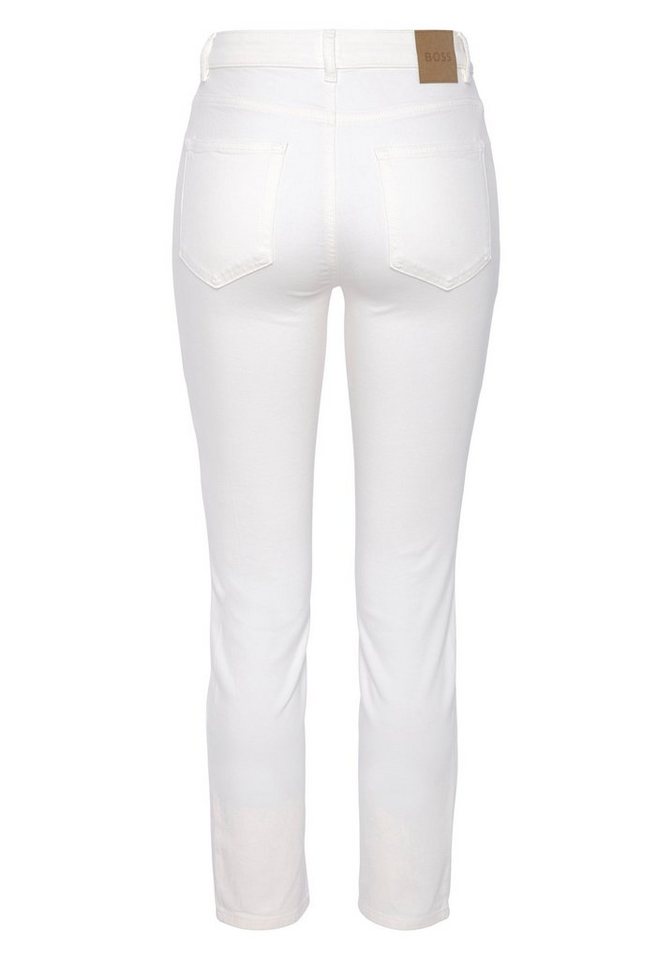 mit ORANGE JACKIE Baumwolle elastischer BOSS 1.0 Aus MR Skinny-fit-Jeans BC C Leder-Badge,