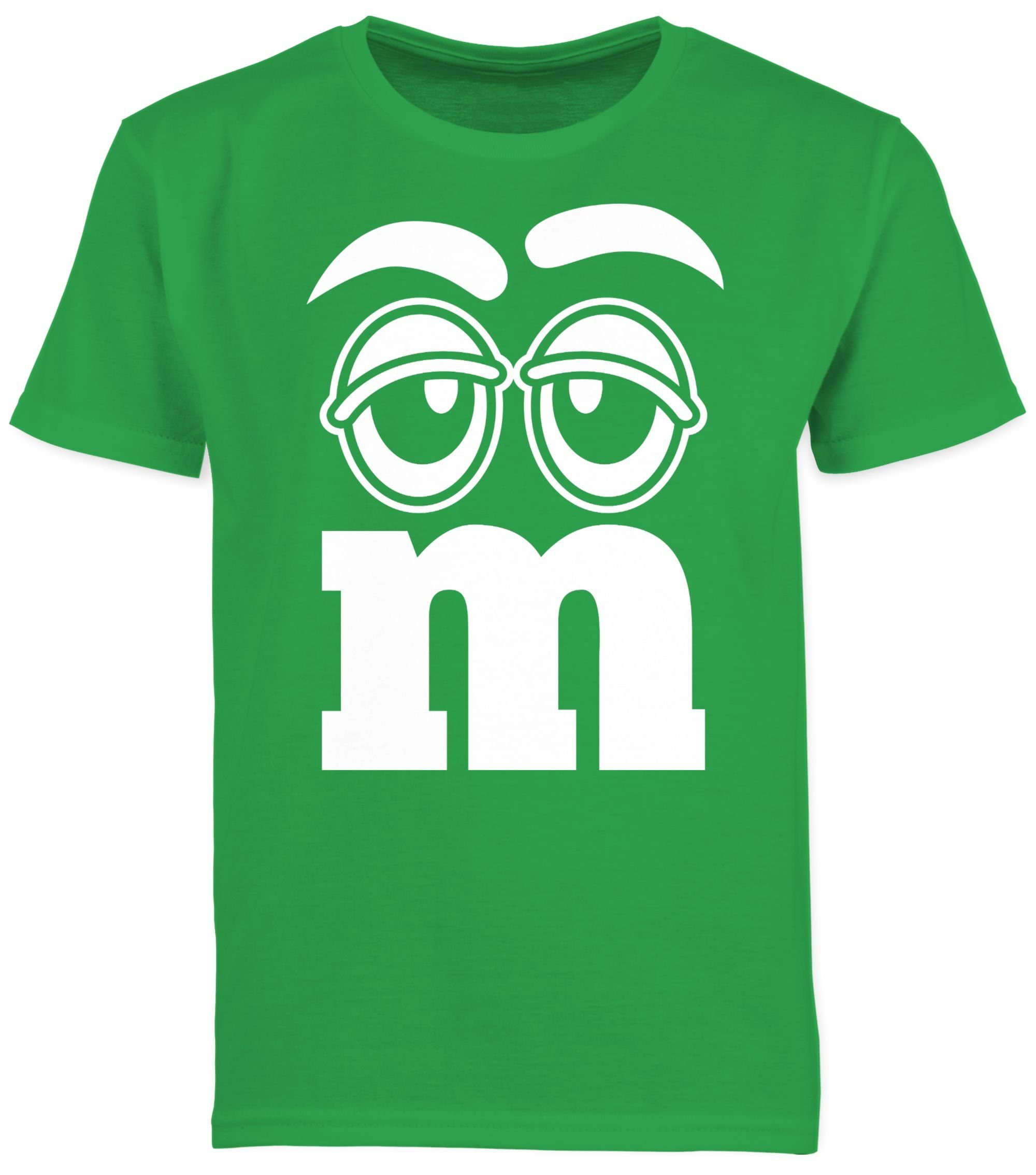 Shirtracer T-Shirt Faschingskostüm Gruppenkostüm M&M Aufdruck Gesicht I M und M I MM Auge (1-tlg) Karneval & Fasching