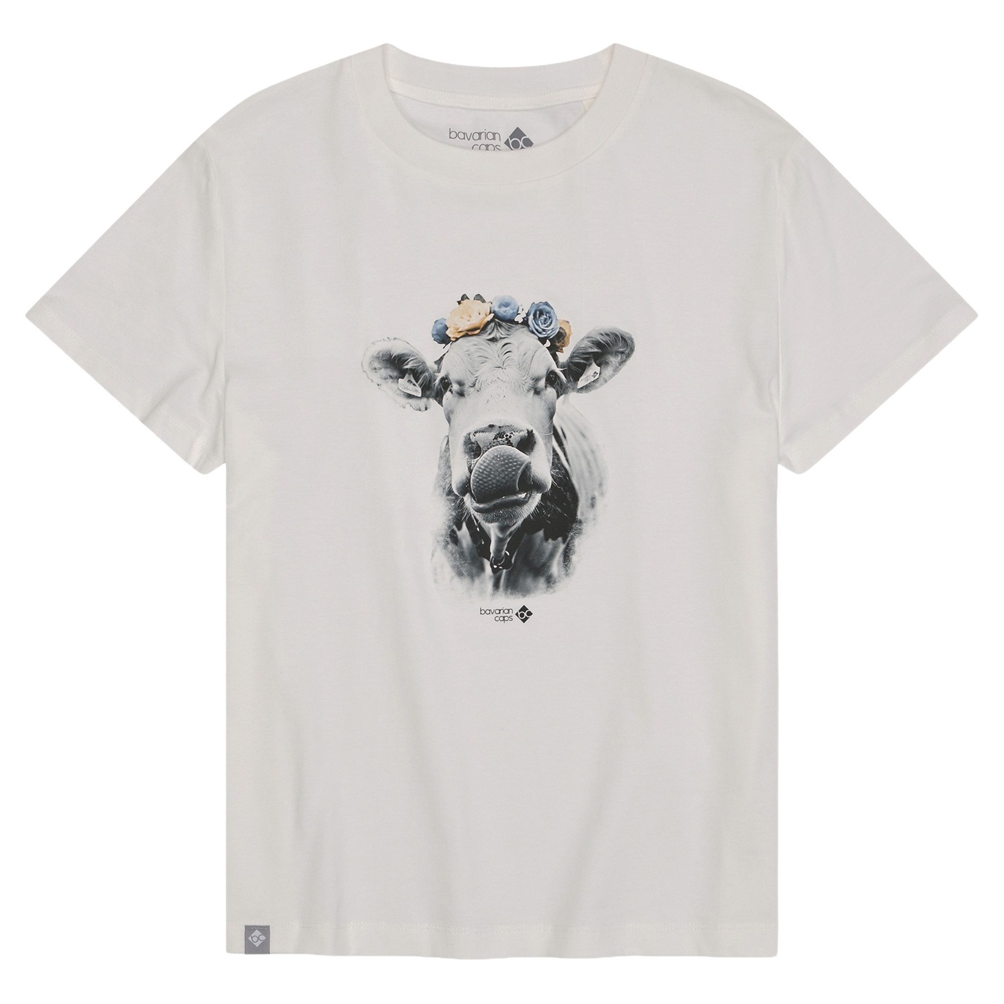 Bavarian Caps T-Shirt Bavarian Caps T-Shirt "Dolce Vita: Almabtrieb" - weiß (T-Shirt, T-Shirt) BC Logo