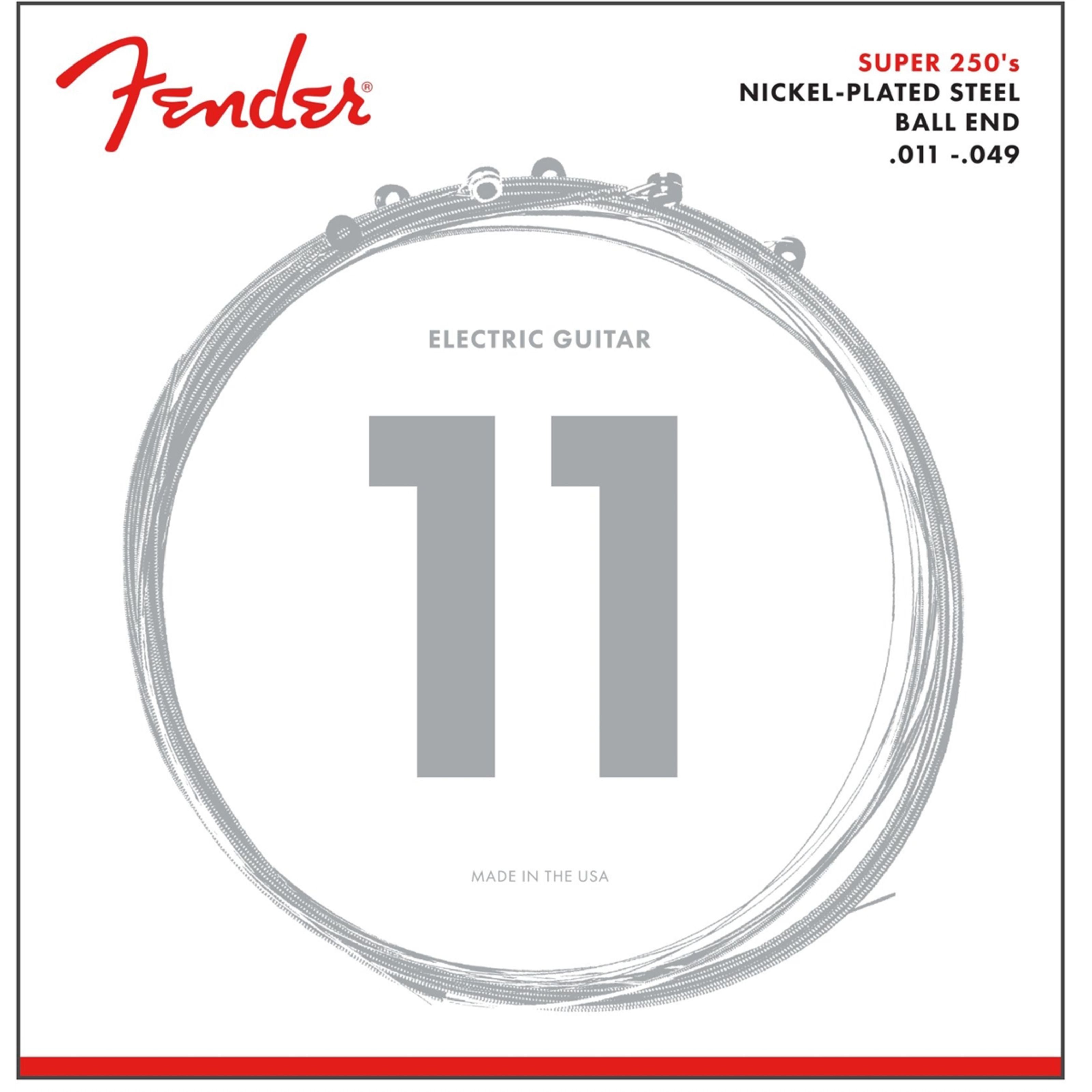 Fender Saiten, E-Gitarren Saiten Super 250M 11-49 Nickel Plated Steel -