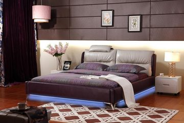 JVmoebel Bett Modernes Luxus Design Bett XXL Betten Stil Hotel Leder 180x200cm