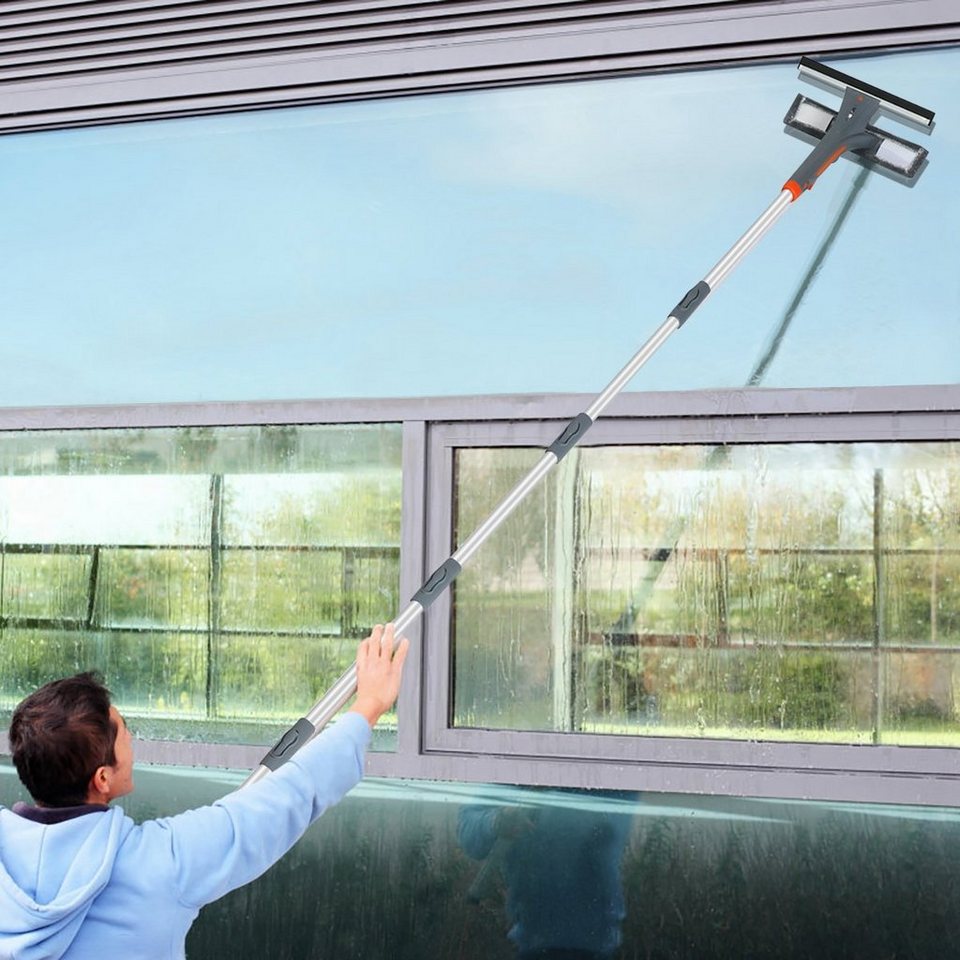 Insma Wischmopp, 3-IN-1 Fensterreiniger Sprühwischer mit Wasserbehälter  Düse Teleskopstange
