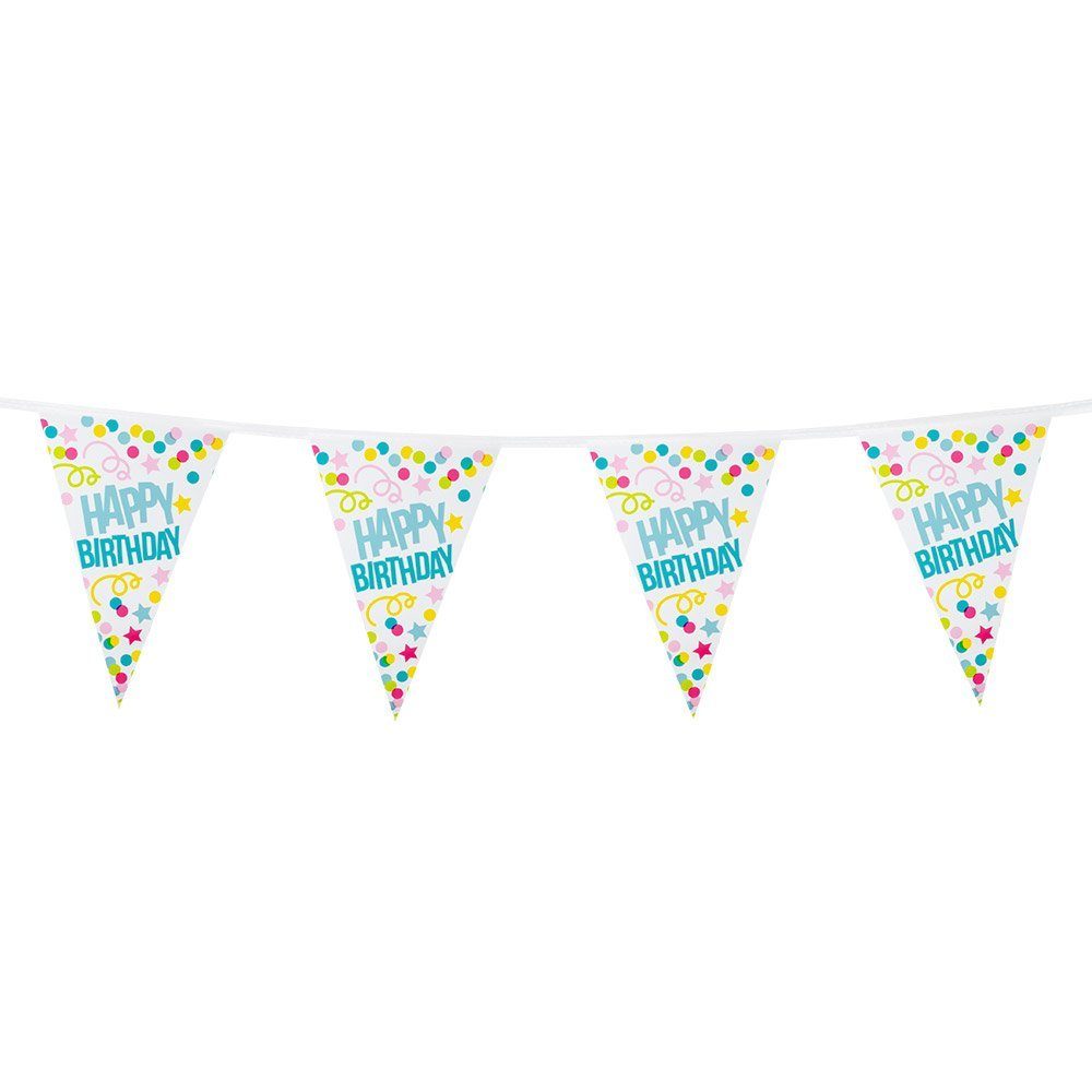 Angebot machen Boland Girlande Happy Birthday Wimpelkette Geburtstagsdeko m, mit Konfetti-Design 6