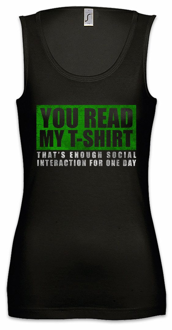 Tanktop You Read My Ärmelloses Damen T-Shirt Geek Nerd Fun Informatiker