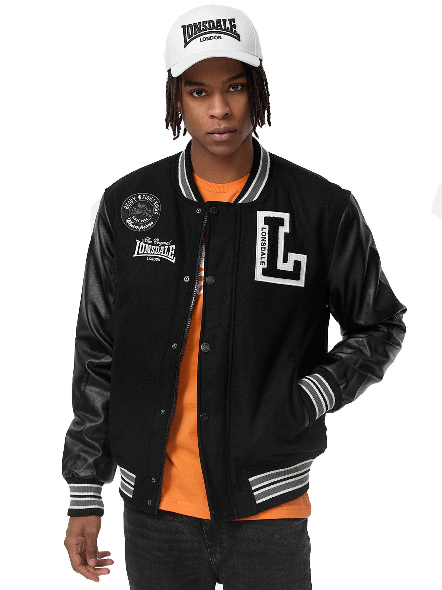 Lonsdale Collegejacke Oxford (kein Set) Mit Lederärmeln