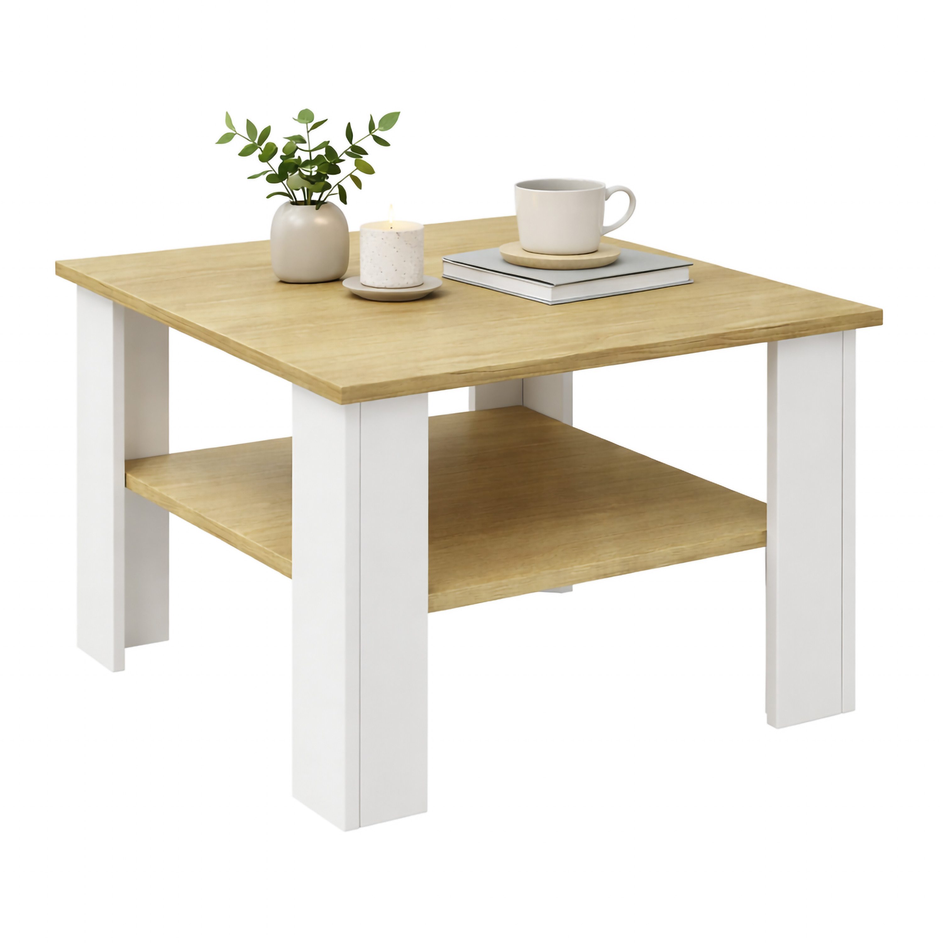 VCM Couchtisch Disalo B. 55 x T. 55 x H. 44 cm, Wohnzimmertisch