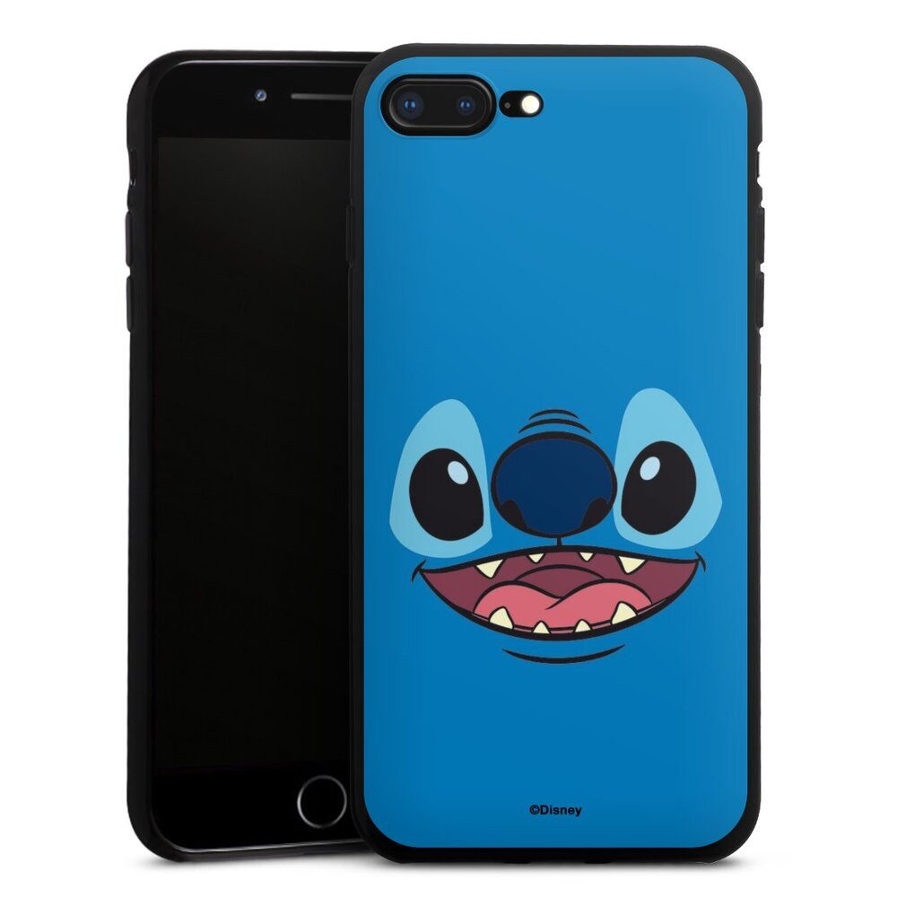 DeinDesign Handyhülle Lilo & Stitch Disney Offizielles Lizenzprodukt Stitch Closeup, Apple iPhone 7 Plus Silikon Hülle Bumper Case Handy Schutzhülle