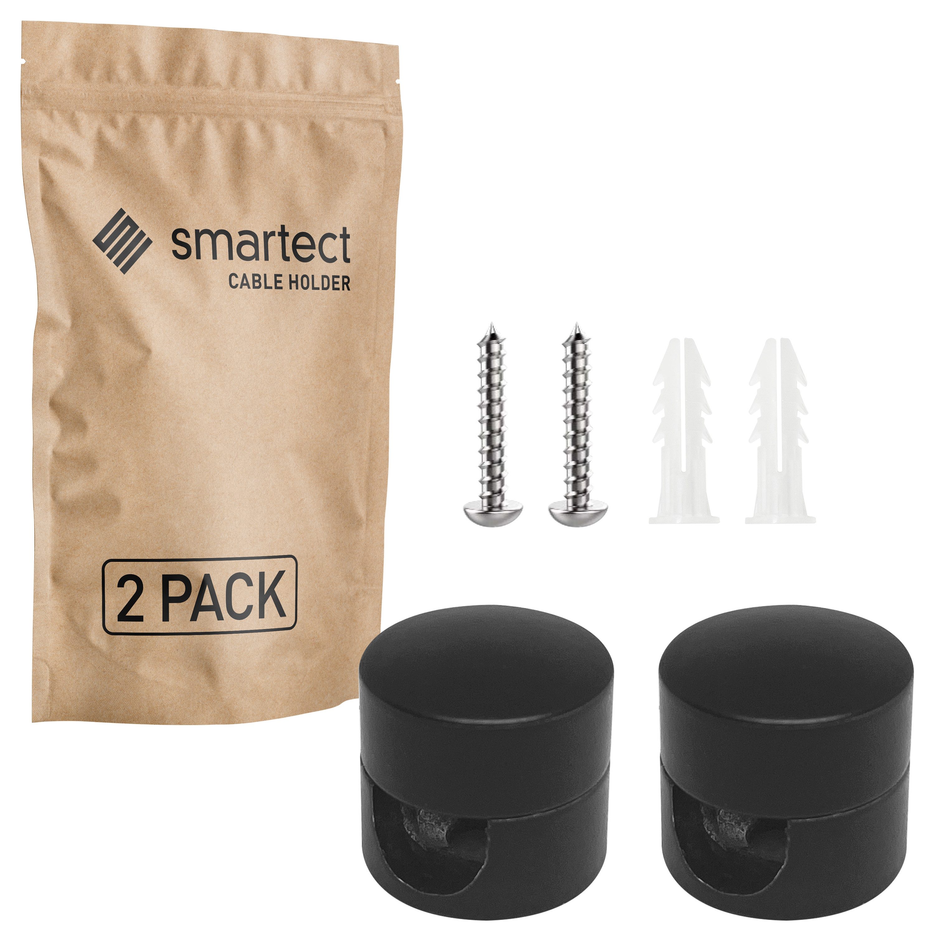 smartect Kabelzubehör Wand- & Deckenpins Aluminium für Lampenkabel, (Set, 2-tlg)