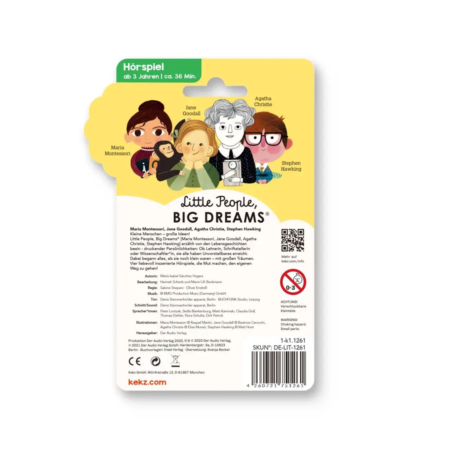Kekz Hörspiel Little People, Big Dreams - Maria Montessori, Jane Goodall, Agatha...