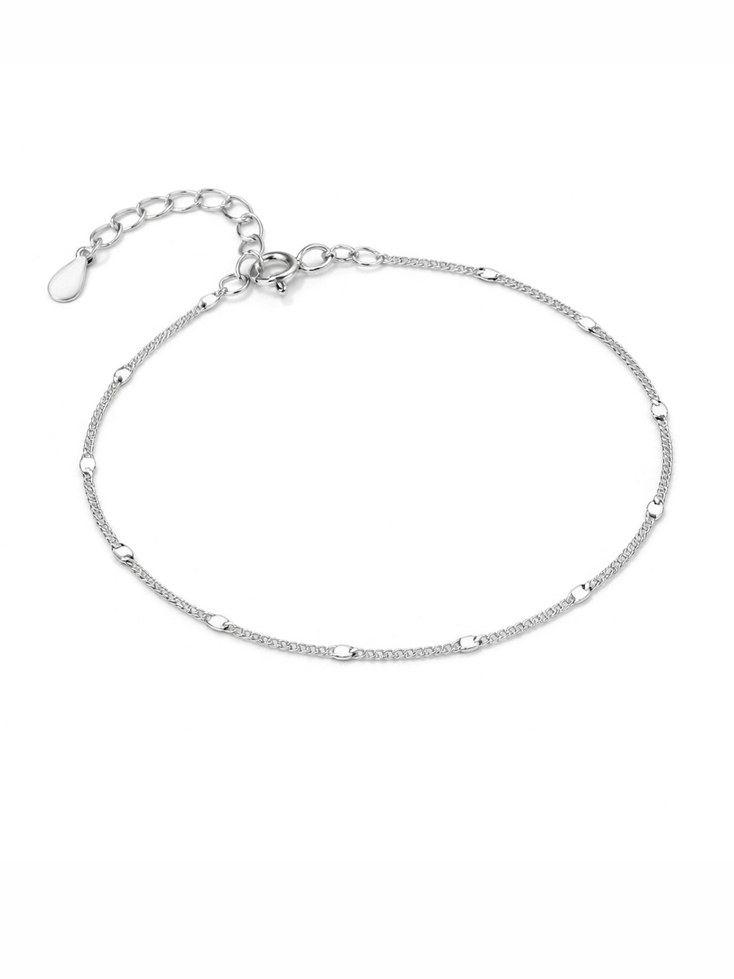 Staufergold Armkette Armband „Sternpunkte“ – feine Gliederkette – Silber, hypoallergen und wasserfest