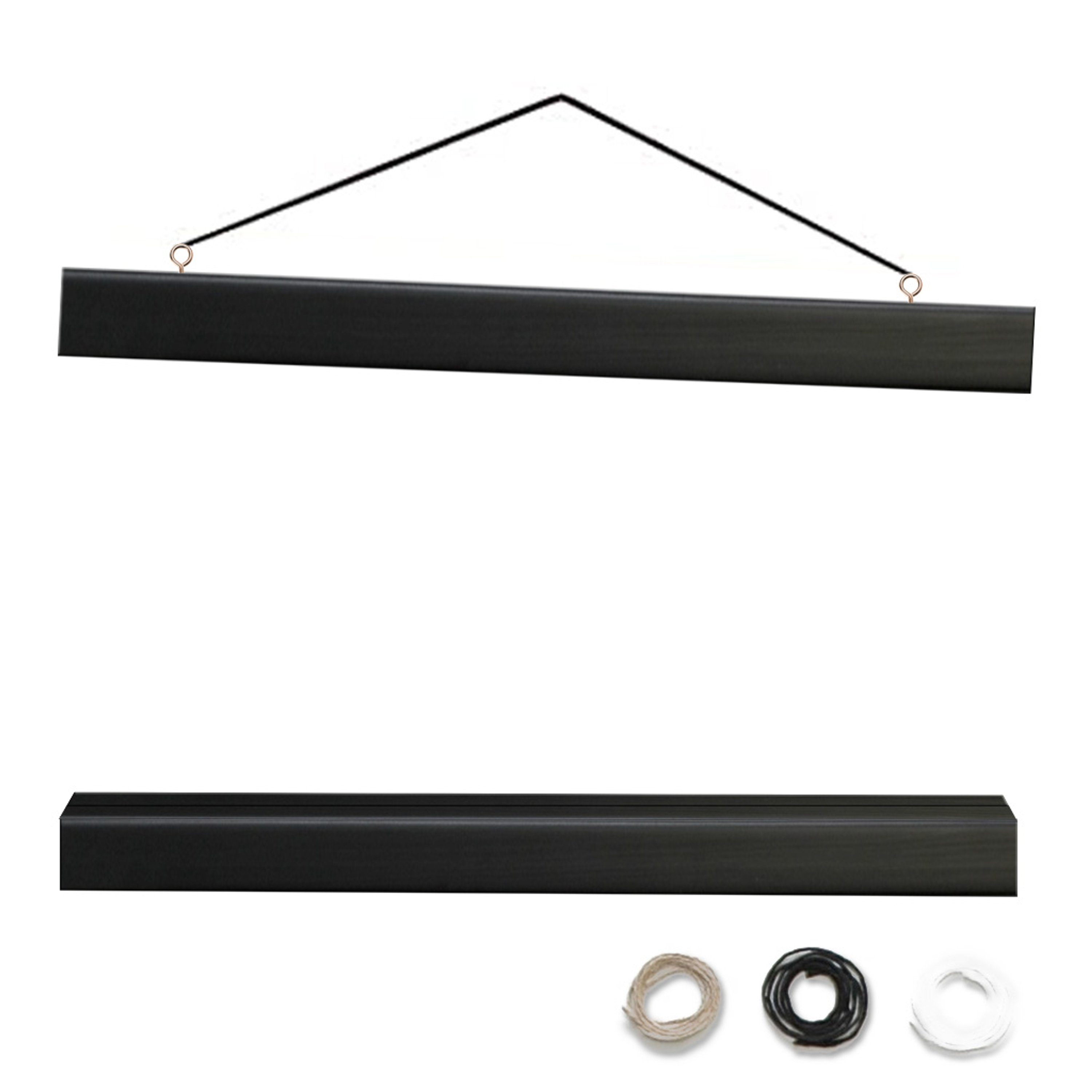 artissimo Bilderleiste Magnetische Posterschiene 50cm DinA2 Klemmschiene Posterleiste Schwarz