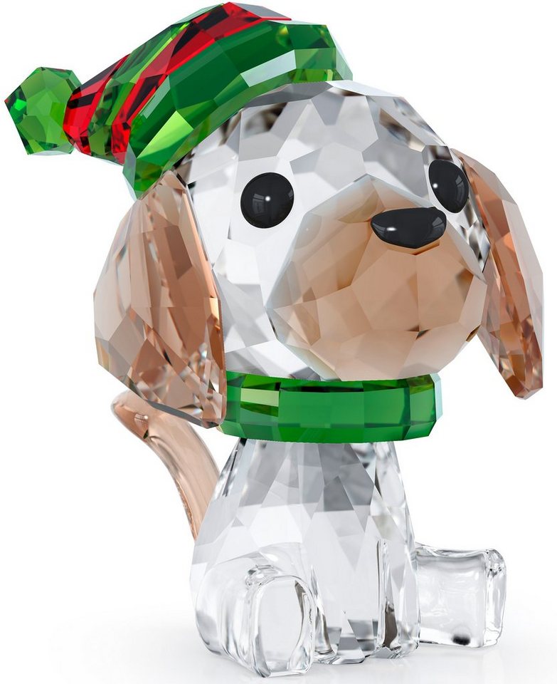 Swarovski Dekofigur Kristallfigur Hund Holiday Cheers Beagle, 5625856 (1  St), Swarovski® Kristall, Aus Swarovski® Kristall