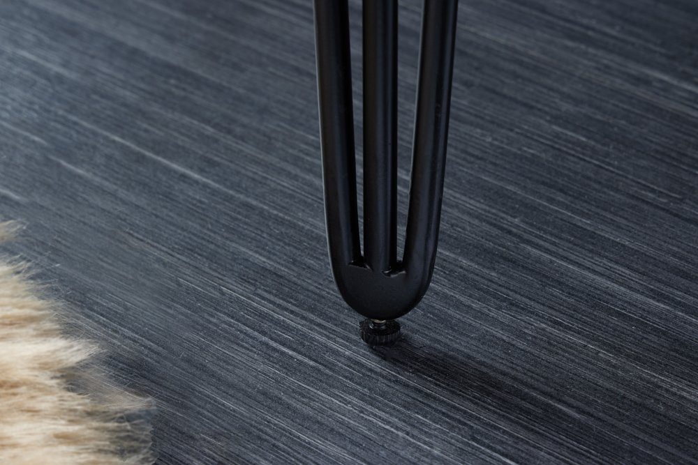 riess-ambiente Esstisch SCORPION Ø120cm natur · Retro (Einzelartikel, Metall natur Akazie Tischplatte · Küche Massivholz 1-St), Hairpin · Legs | Design · · 4,5cm / natur · · schwarz rund