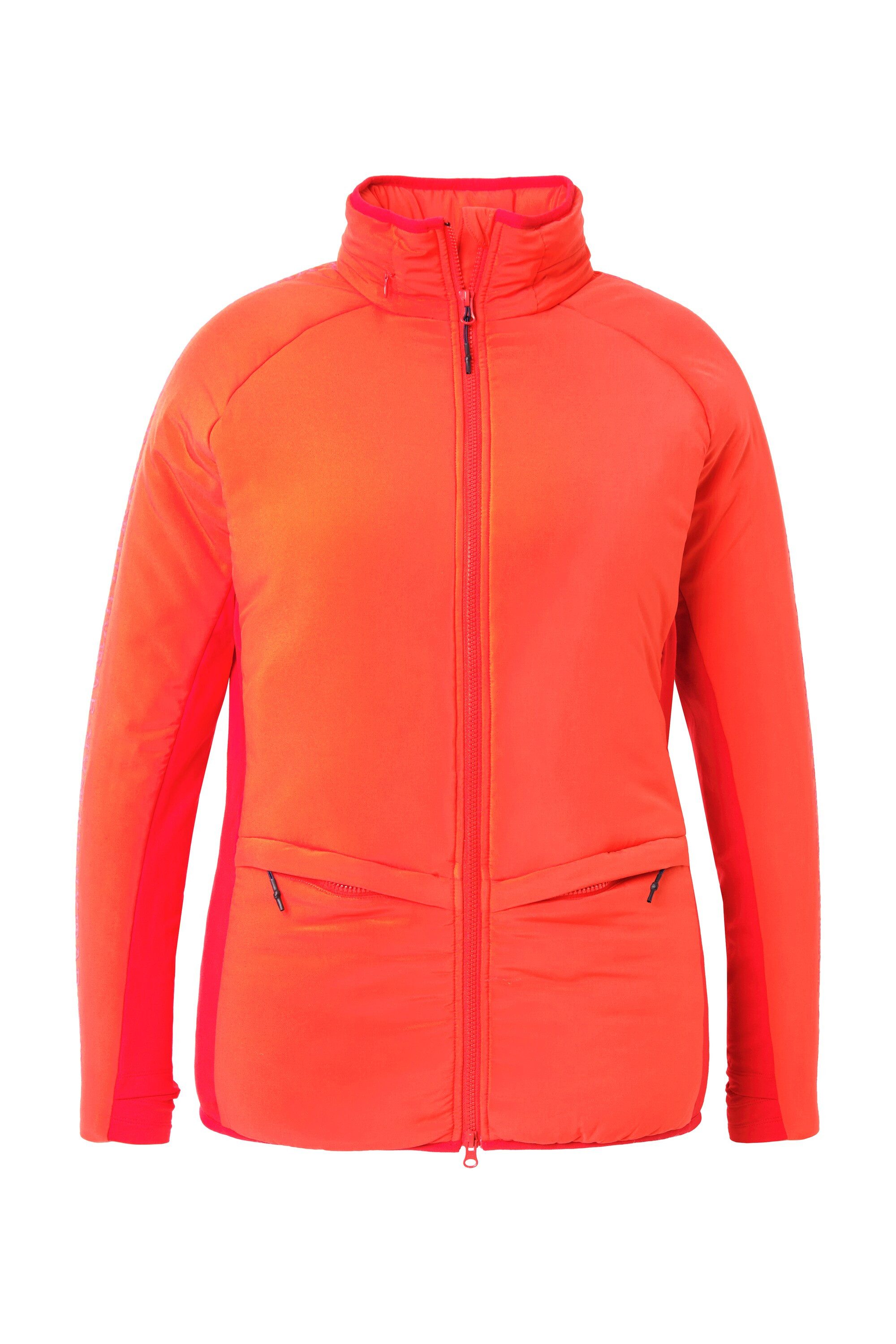 Ulla Popken Funktionsjacke Funktionsjacke Kapuze Stehkragen 2-Wege-Zipper günstig online kaufen