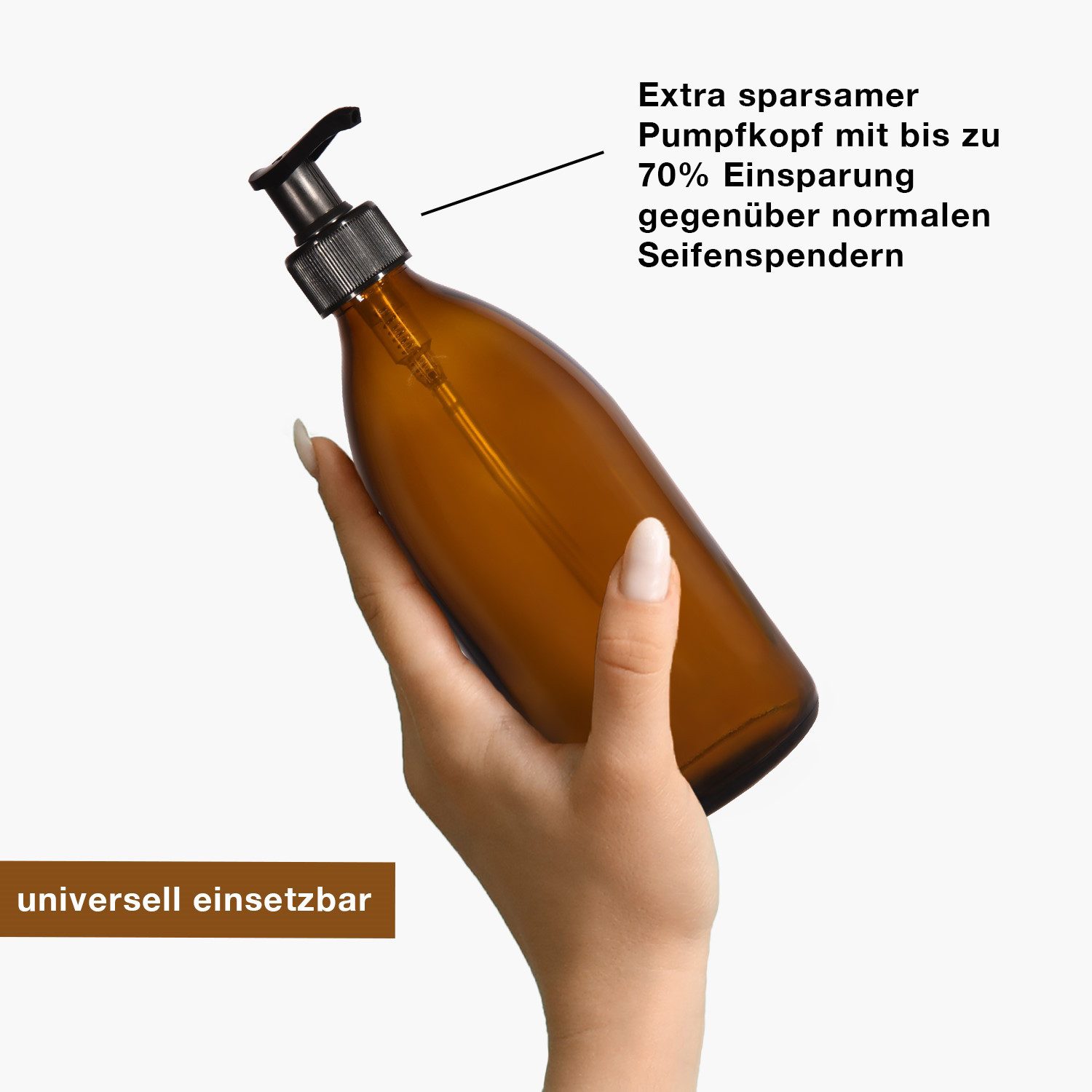 Oputec Seifenspender 3 x 500ml Seifenspender Pumpspender aus Glas zum Befül günstig online kaufen