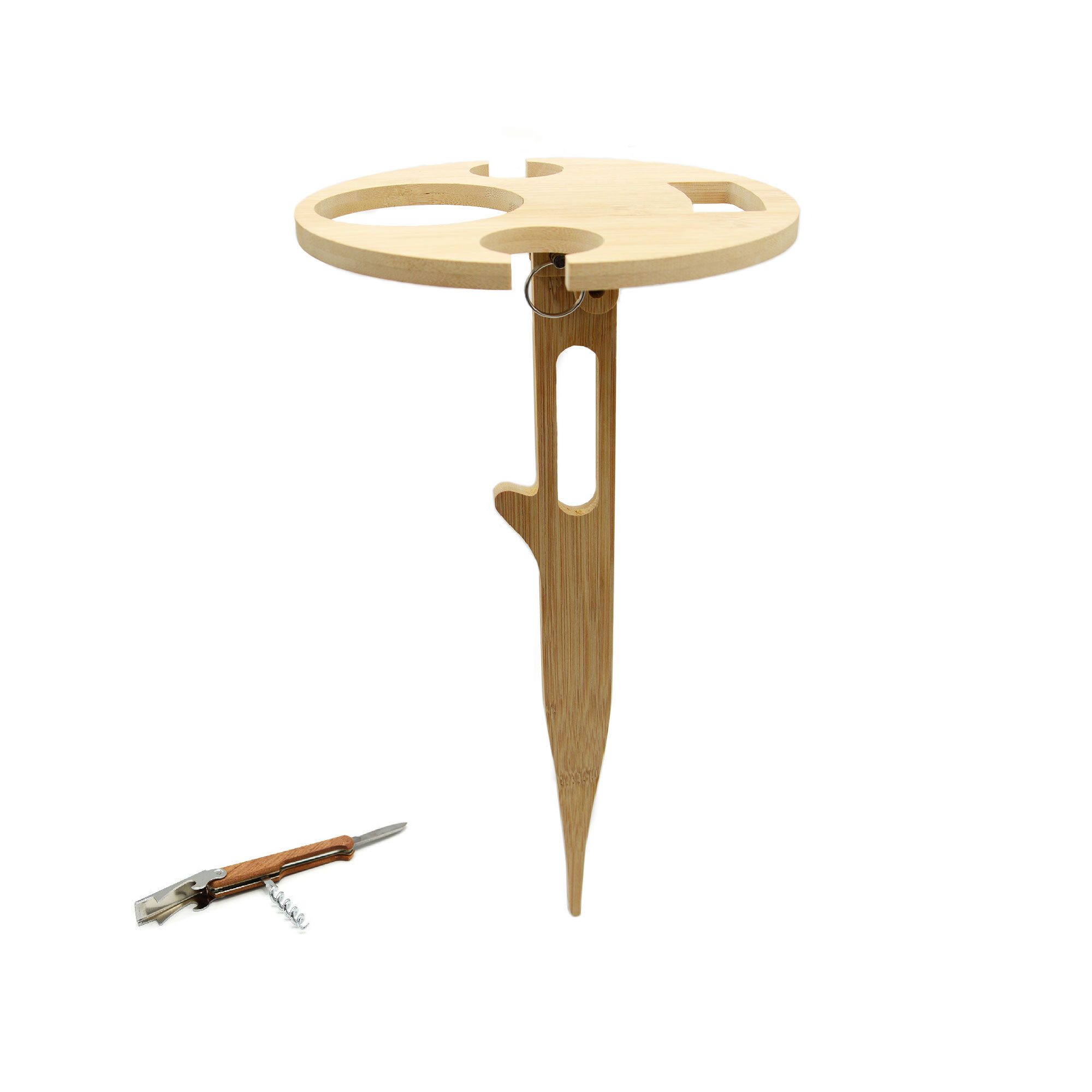 UNUS GARDEN Klapptisch Weinhalter klappbar,Weintisch aus Bambus (2-St., UNU günstig online kaufen