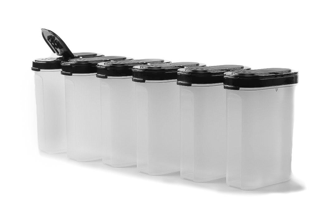 TUPPERWARE Vorratsdose Gewürz-Riese Gewürzbehälter + (6) 270 ml SPÜLTUCH