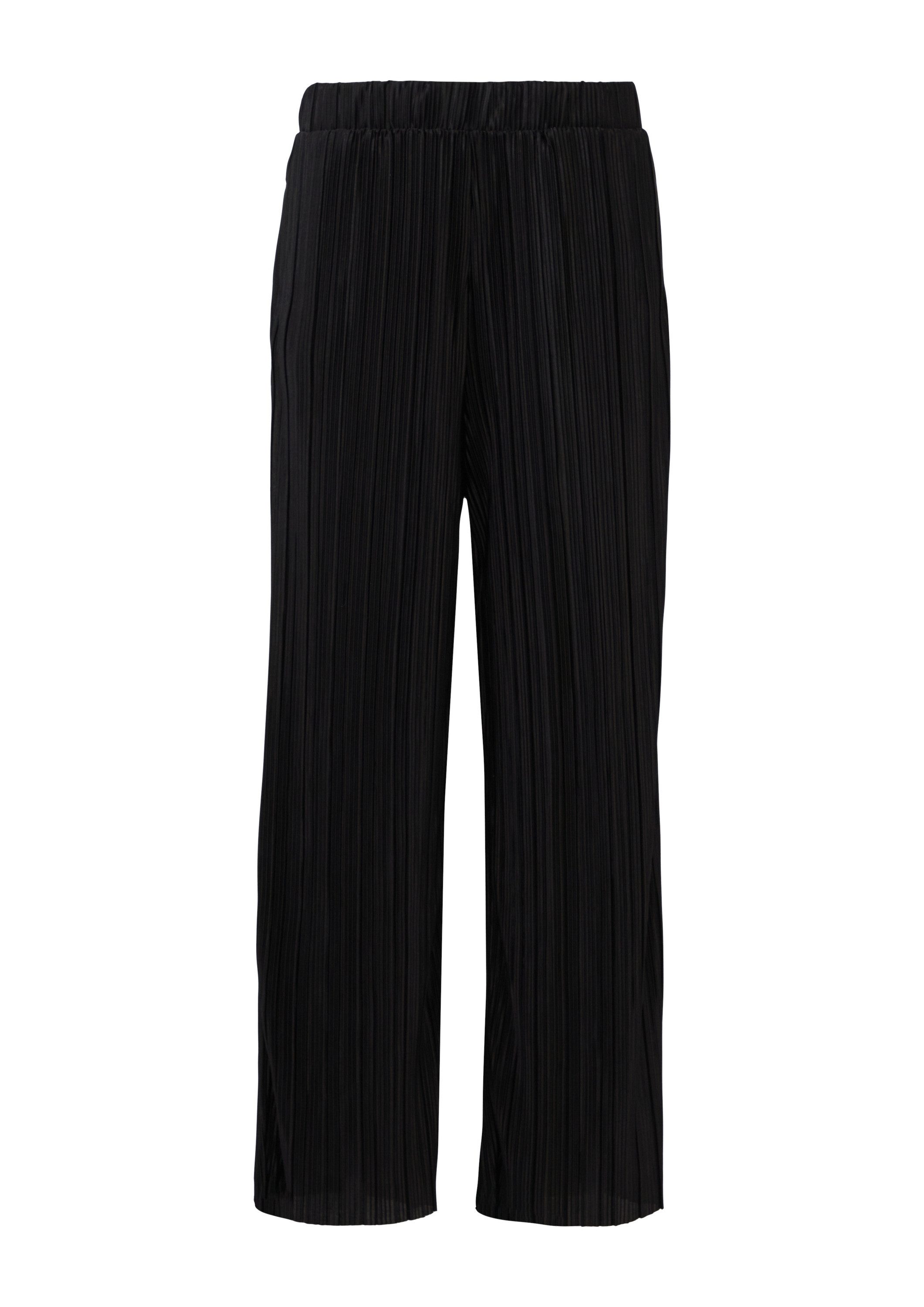 QS Chinos Hose Plissierte Wide-Leg-Hose (1-tlg) günstig online kaufen
