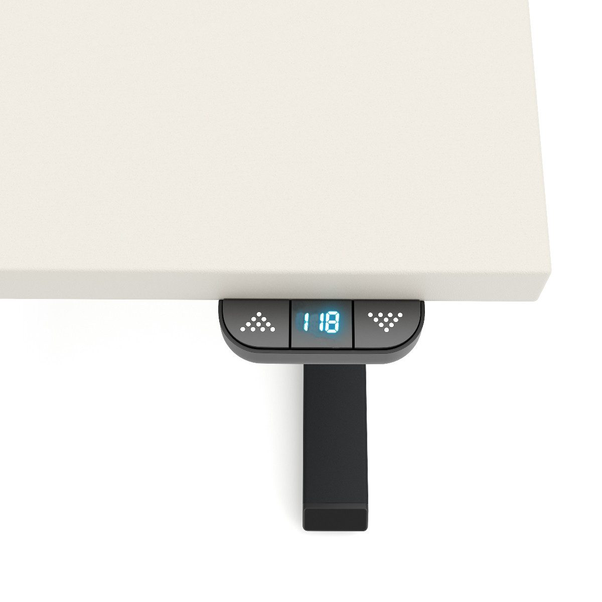 Nowy Styl Schreibtisch eComo, Melamintischplatte, stufenlos höhenverstellbar, drei Größen