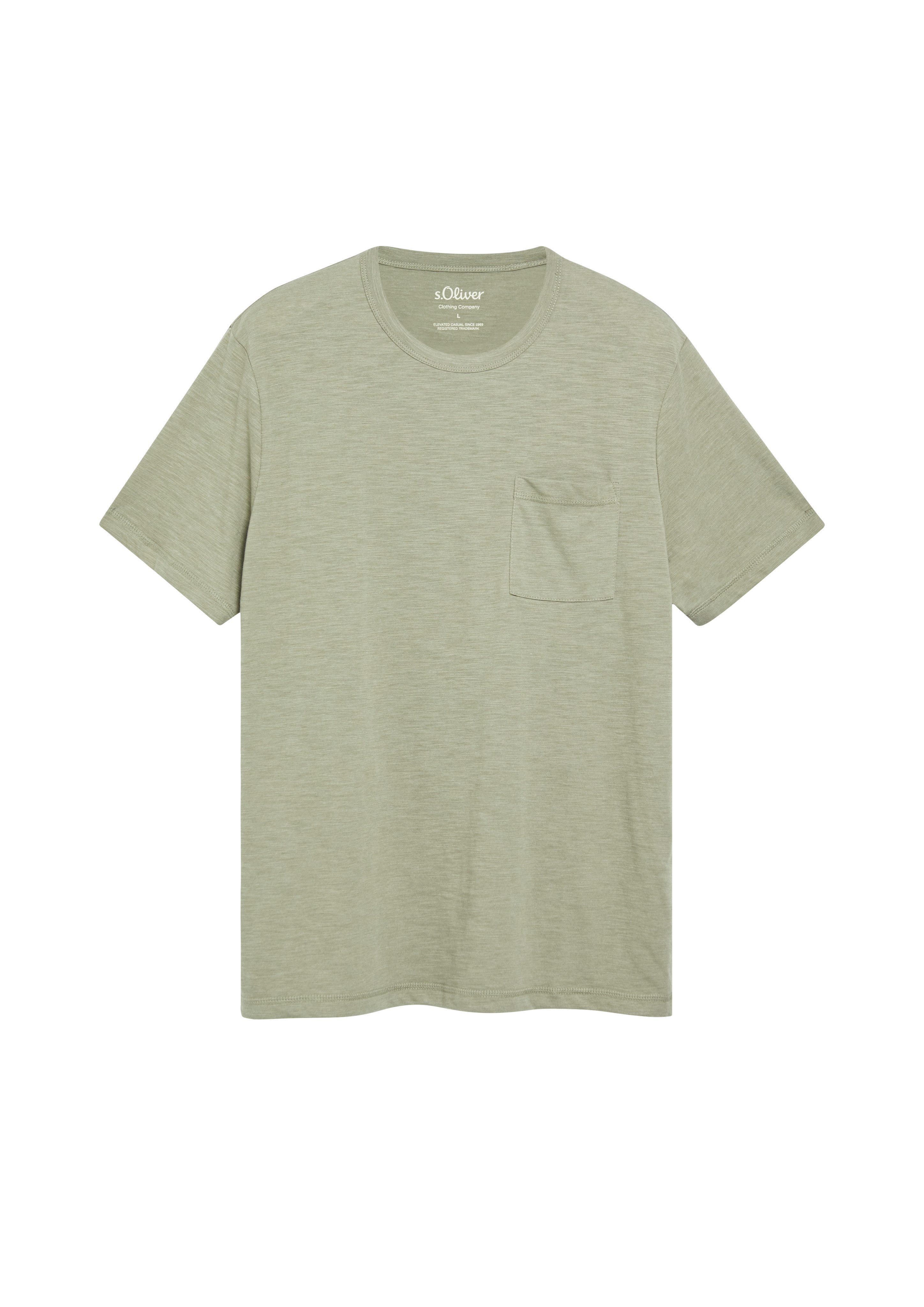 s.Oliver Kurzarmshirt Sommershirt - meliert – Bild 4 von 4