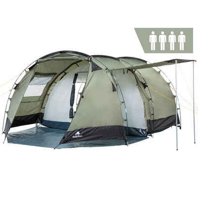 EBUY Gruppenzelt Zelt für 4 Personen. Großes Tunnelzelt mit 2 Eingängen, (1 tlg)