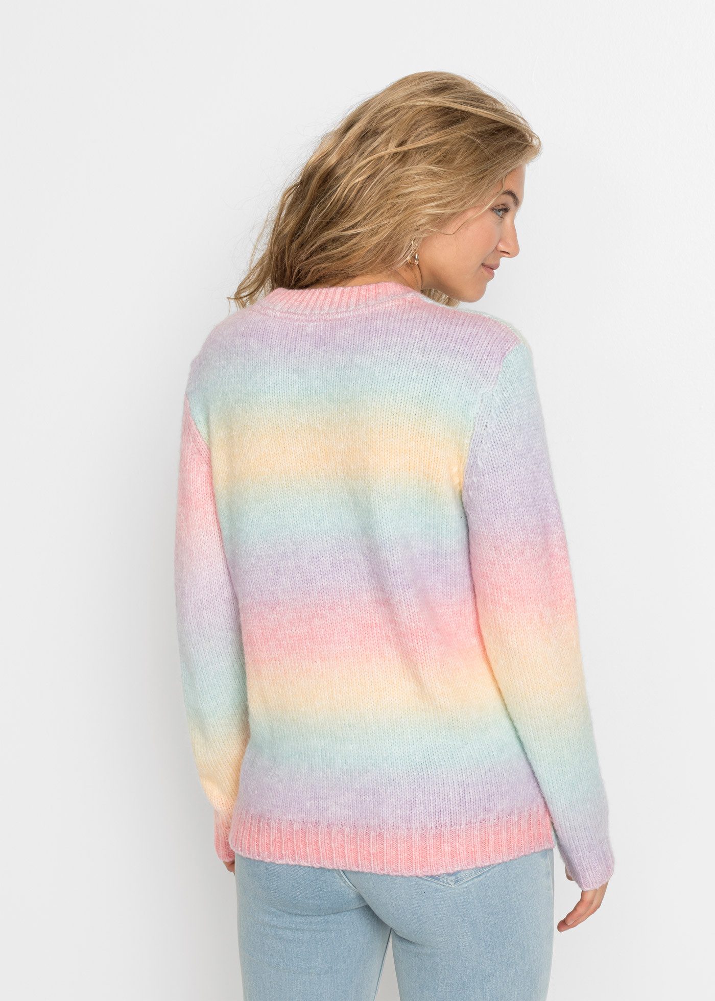 bonprix Strickpullover Grobstrick-Pullover aus weichem Woll-Mix günstig online kaufen