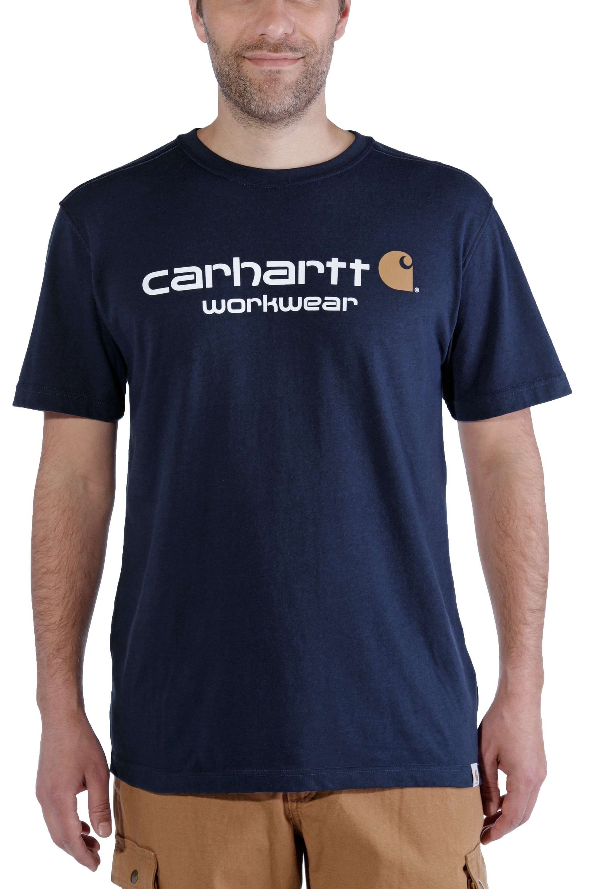 Carhartt T-Shirt CORE LOGO T-SHIRT (1-tlg) navy S/S