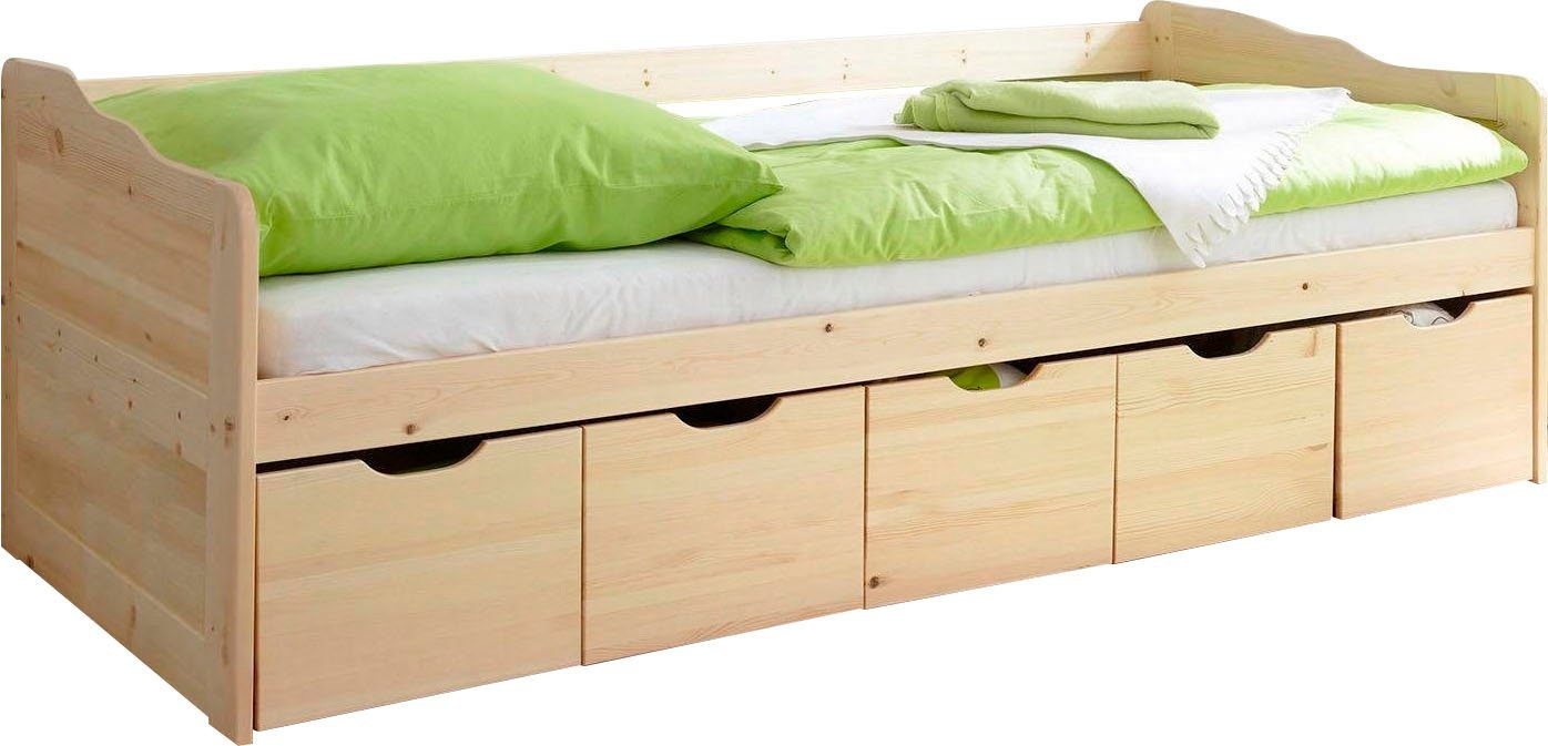Ticaa Funktionsbett Maria, mit 5 Schubkästen, wahlweise mit Matratze. Reduzierter Preis € 339,99. Unverbindliche Preisempfehlung € 379,00