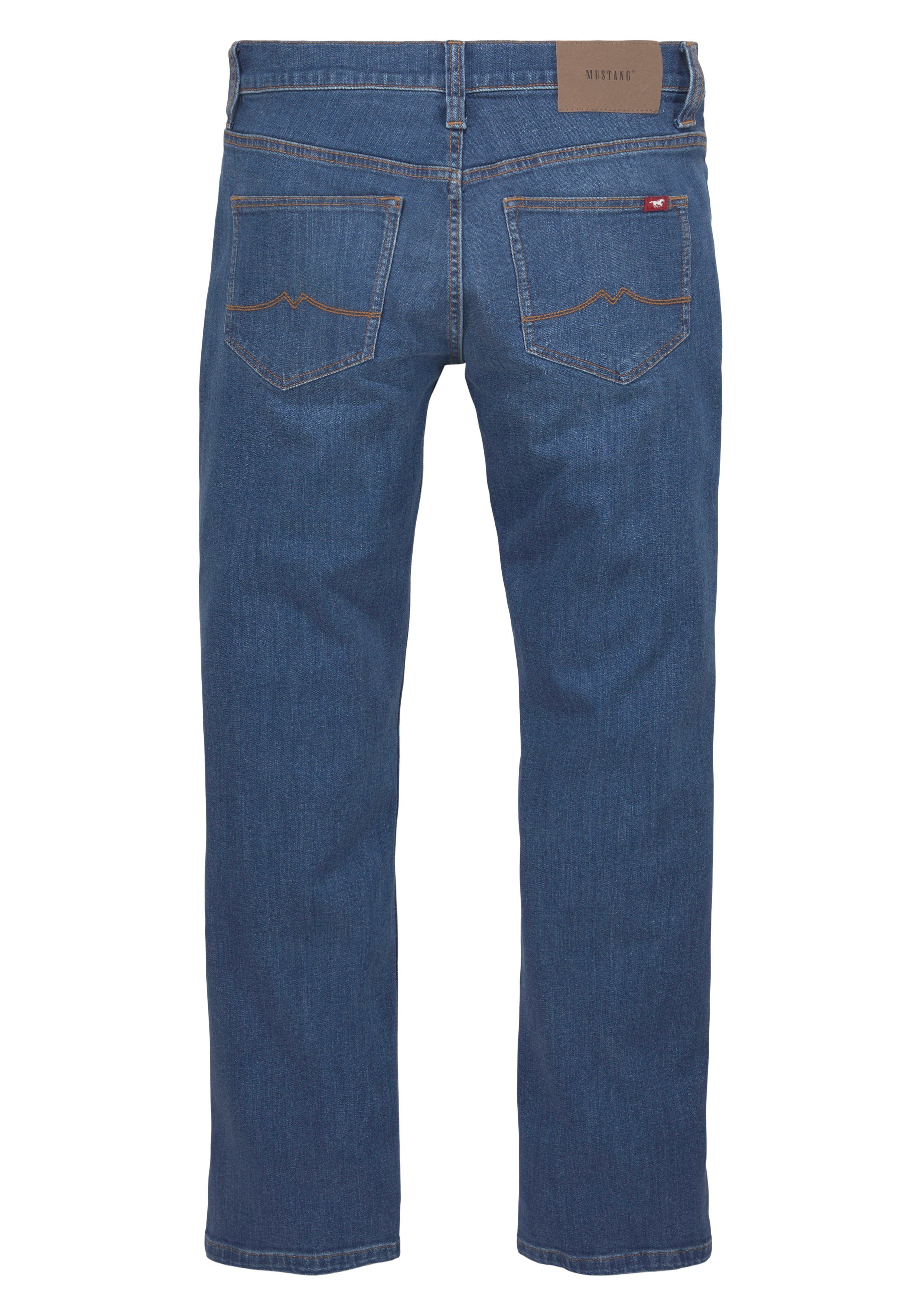 wash BOOTCUT STYLE OREGON Bootcut-Jeans dark MUSTANG blue