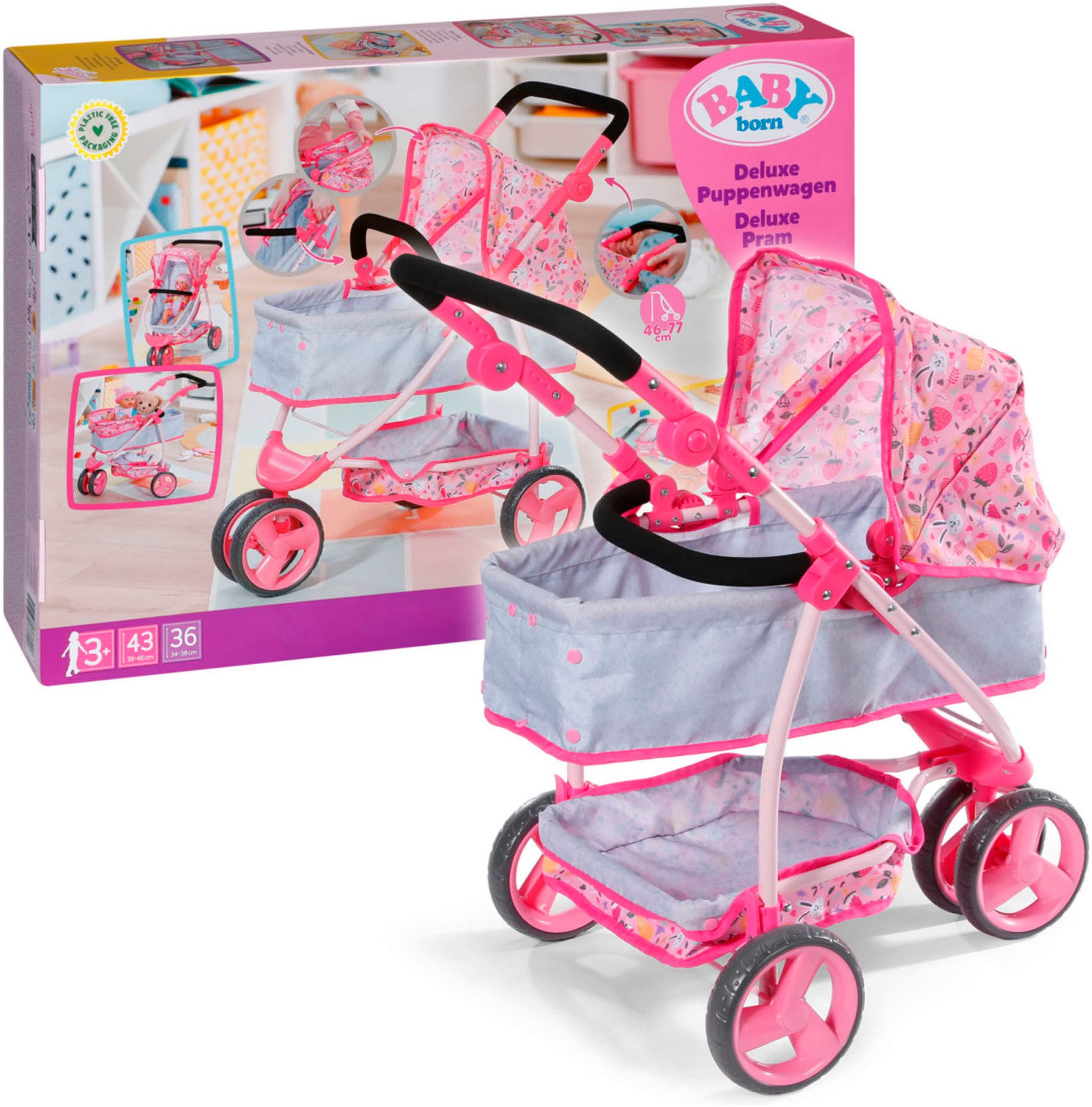 Baby Born Kombi-Puppenwagen Deluxe Puppenwagen günstig online kaufen