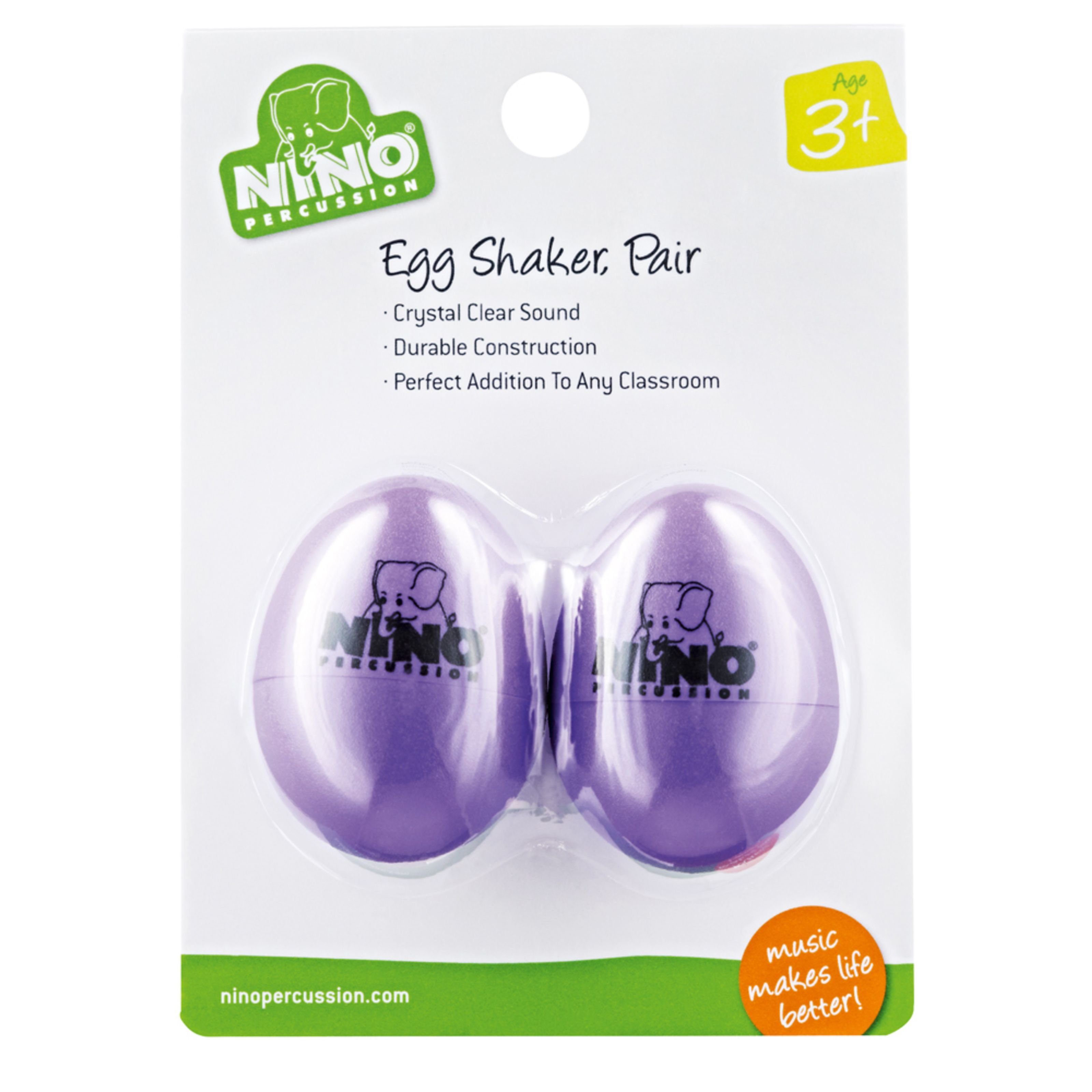 Meinl Percussion Spielzeug-Musikinstrument, Egg Shaker Set NINO540AU-2, Aubergine, 2 pcs - Shaker