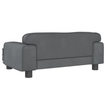 vidaXL Kindersofa Kindersofa Dunkelgrau 70x45x30 cm Samt Kindercouch Kindermöbel Kinderz