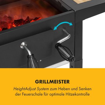 Klarstein Holzkohlegrill Meat Machine, Set, Außenküche Grill Outdoor, Grill Garten BBQ