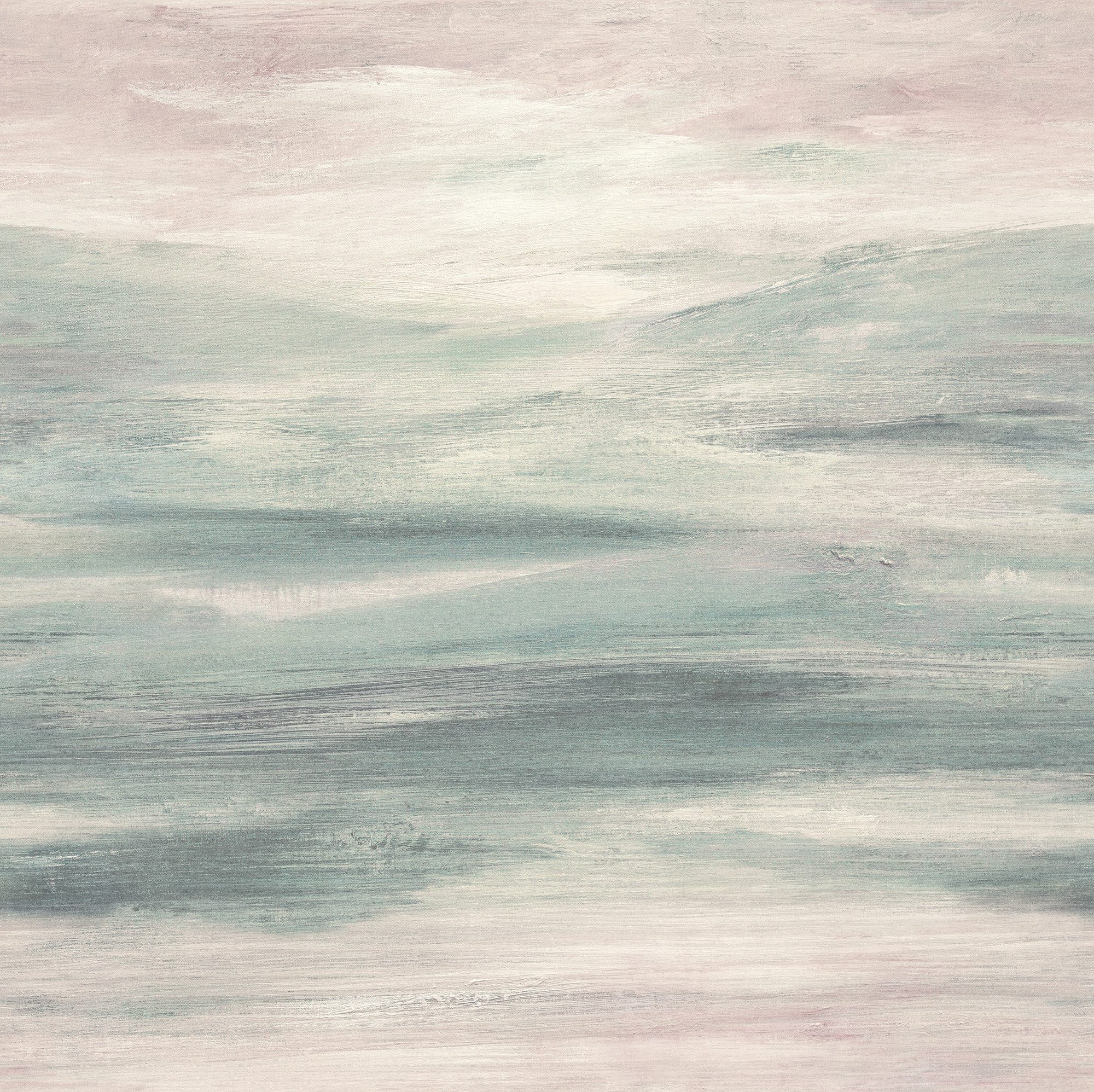 Rasch Fototapete Aquarell, Gemälde & Landschaft - Vliestapete Grau Pink, bedruckt, Aquarelloptik, (1 Rolle, 1 St., 2,65 m x 2,65 m), Lichtbeständige Farben - Feucht abwischbar - Restlost abziehbar