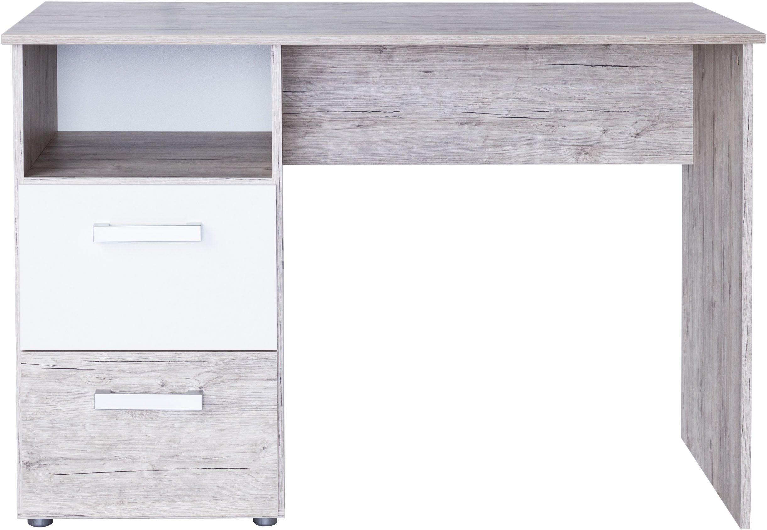 arthur berndt Jugendzimmer-Set Jugendzimmer-Set »Bente« 3-teilig, (3-tlg), Eiche-Sand/Weiß Nachbildung