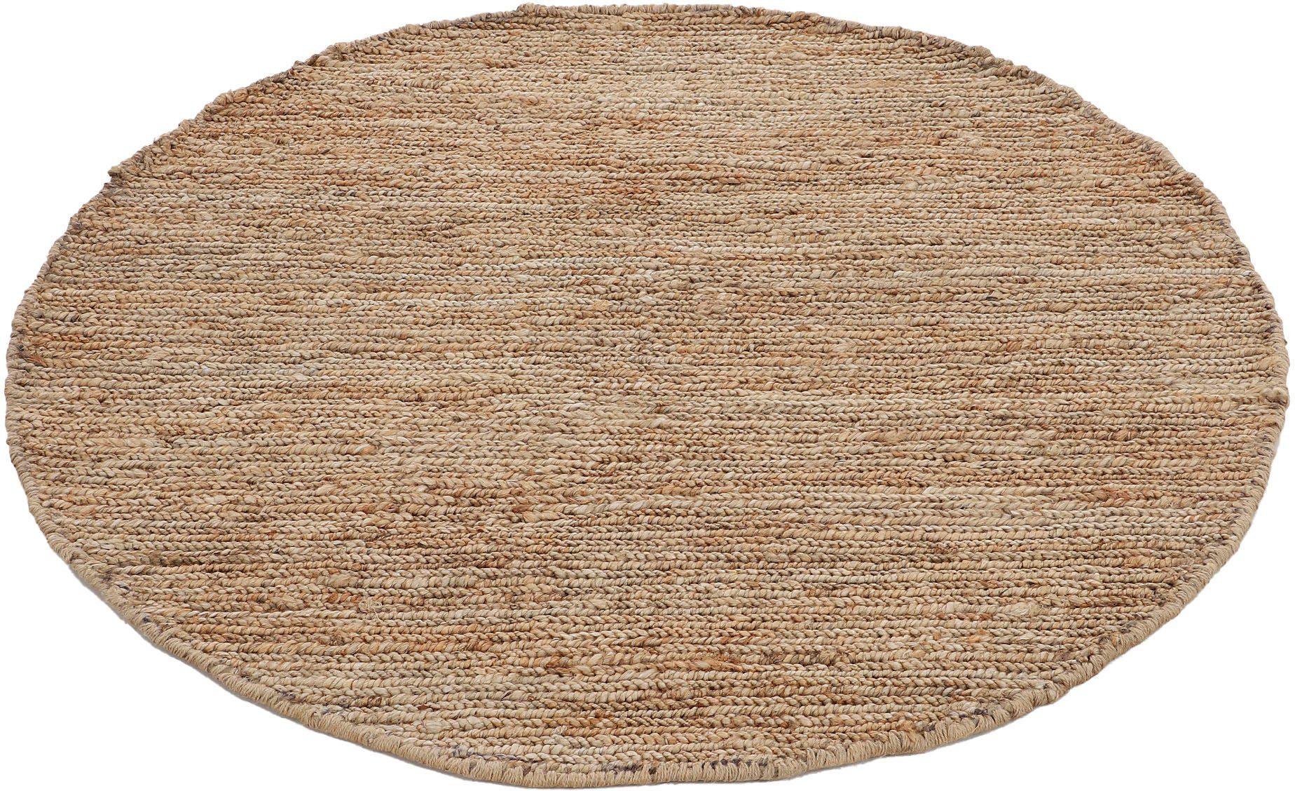 carpetfine Teppich "Nala Juteteppich Naturfaser" rund 9 mm Höhe wendbar, au günstig online kaufen