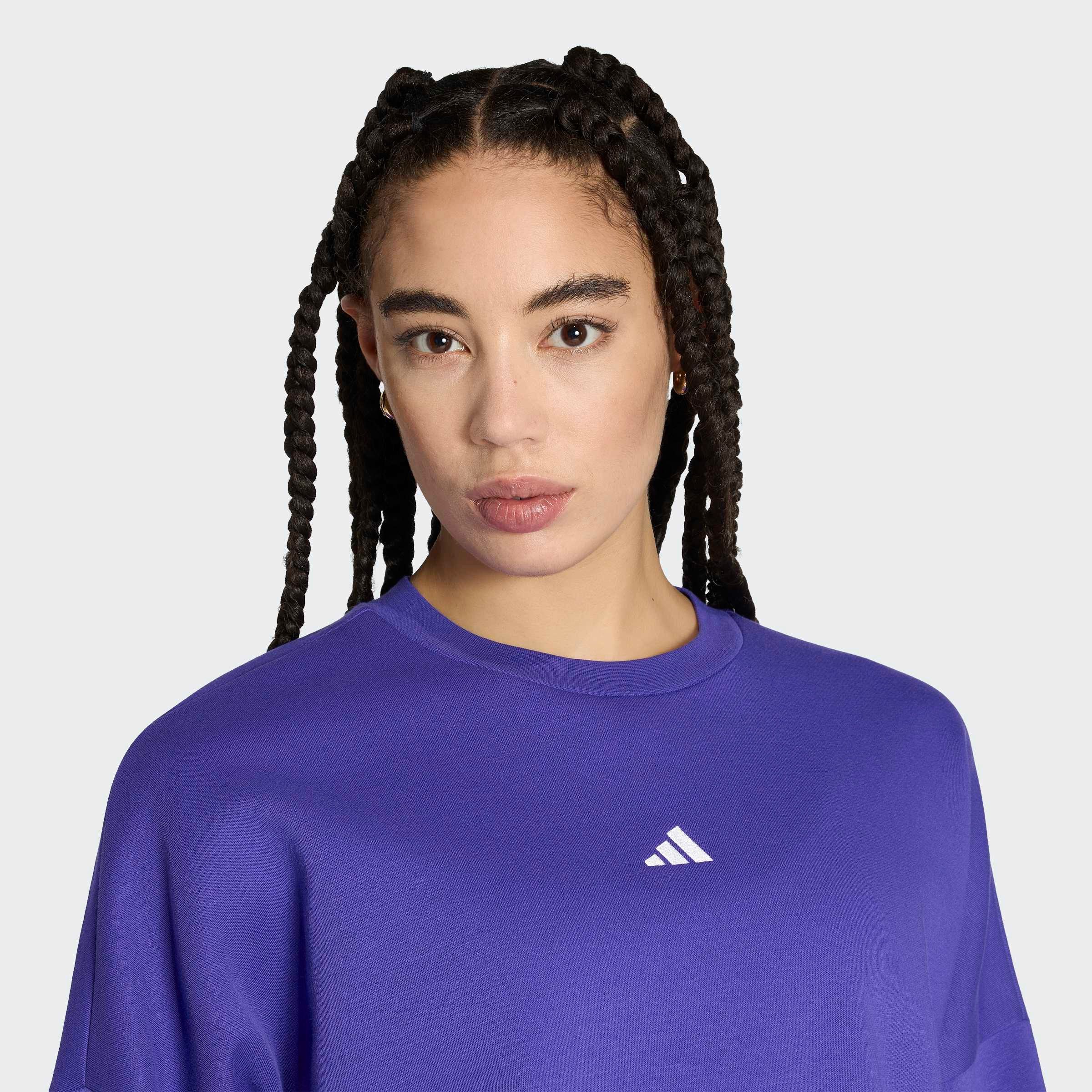 adidas Sportswear Sweatshirt ESSENTIALS SMALL LOGO FEELCOMFY mit flauschiger Innenseite – Bild 4 von 5