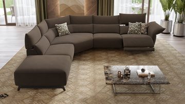 Sofanella Wohnlandschaft Wohnlandschaft CUNEO Stoffsofa Sofagarnitur Couch