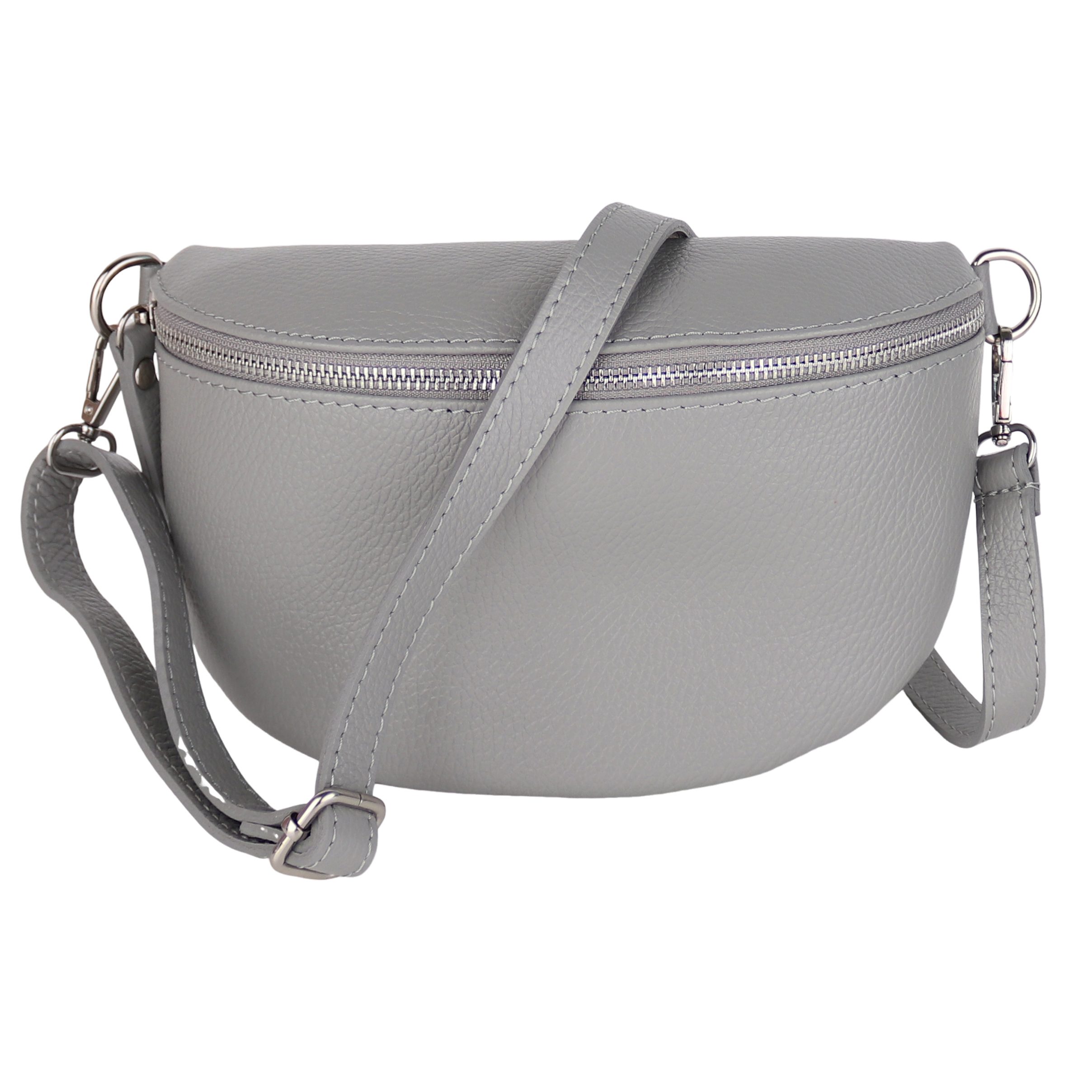 MIRROSI Bauchtasche Damen, Echtleder, Leder, Made in Italy, Umhängetasche, Brusttasche, (Schultertasche für jeden Anlass (1 Tasche & 1 Gurt), 3 Größen auswählbar), Crossbody Bag, Damen Taschen verstellbaren Schulterriemen
