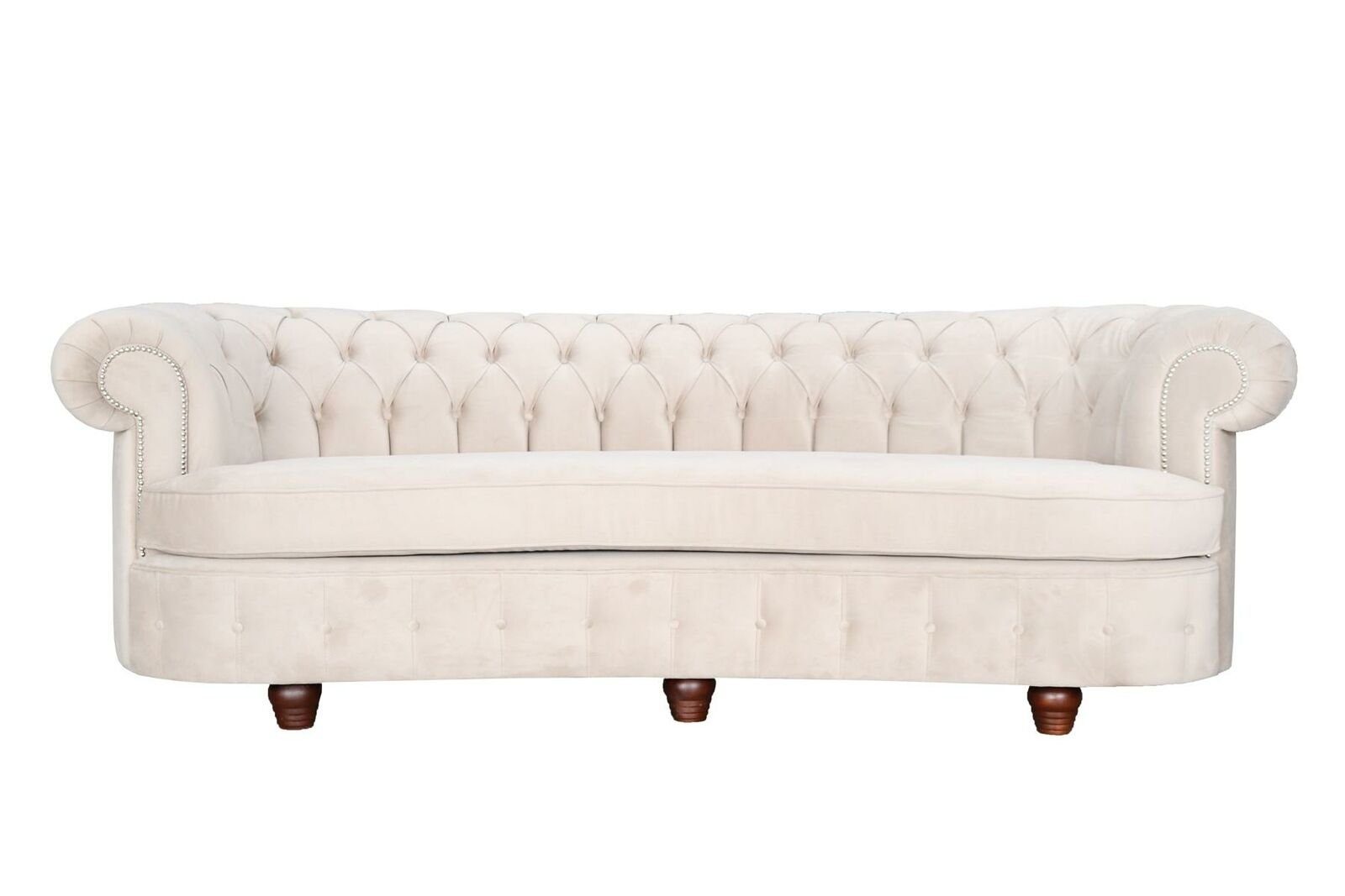 Couch Moderne Halbrundes Sofa Luxus in Weißes Sofa JVmoebel Neu, Made Sofa Chesterfield Europe