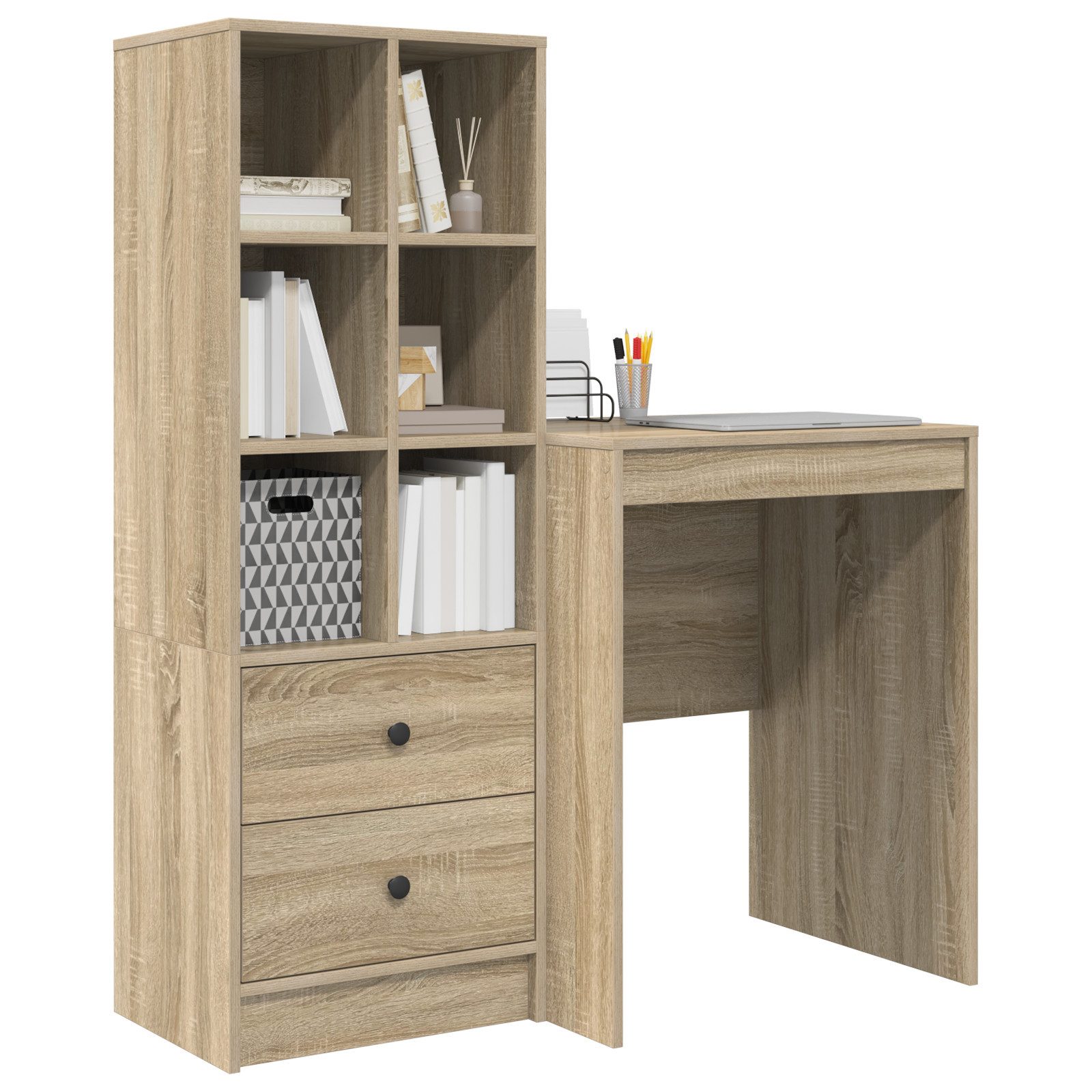vidaXL Sideboard Schreibtisch mit Stauraum Sonoma günstig online kaufen