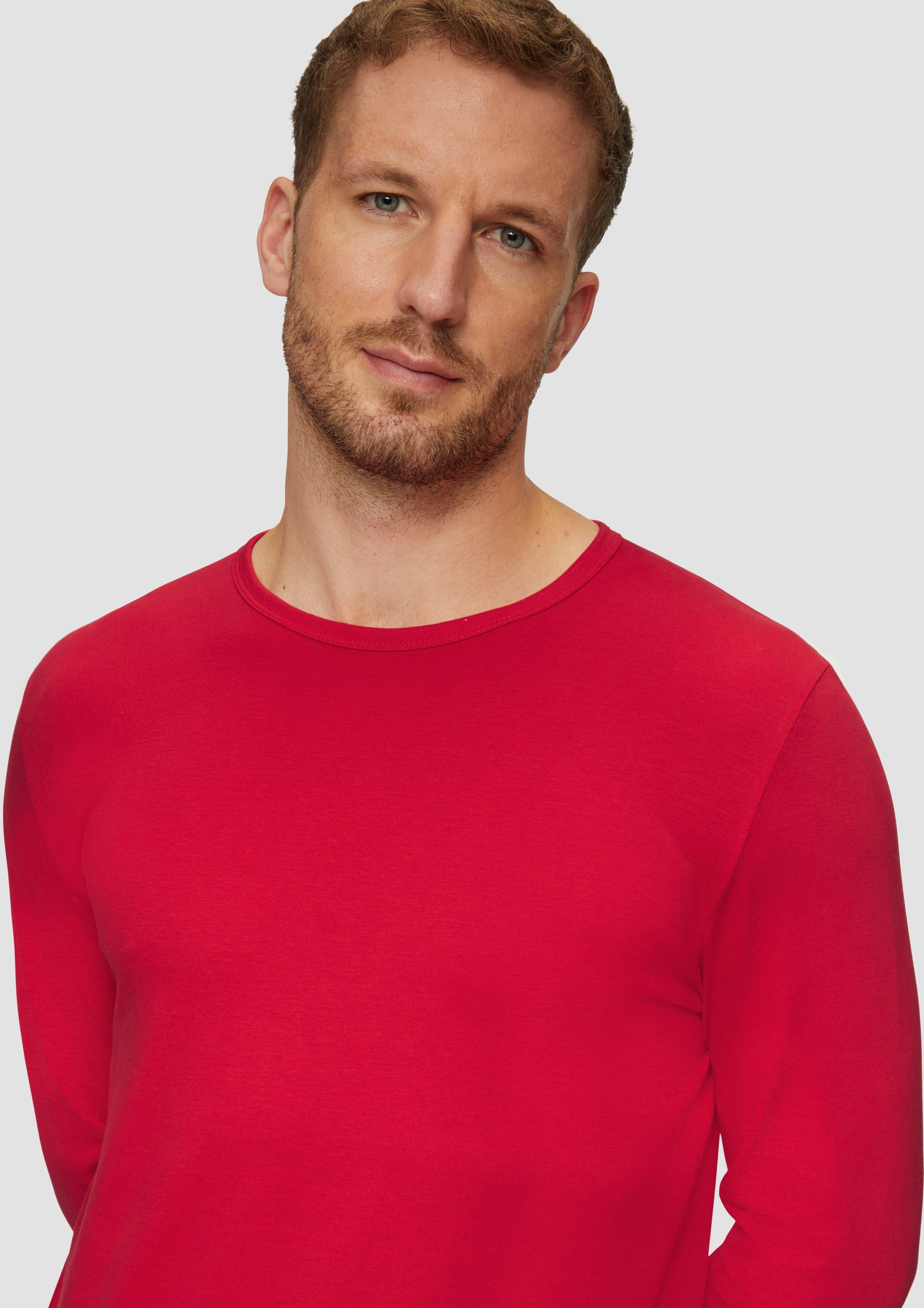 s.Oliver Langarmshirt Softes Langarmshirt aus Baumwolljersey günstig online kaufen
