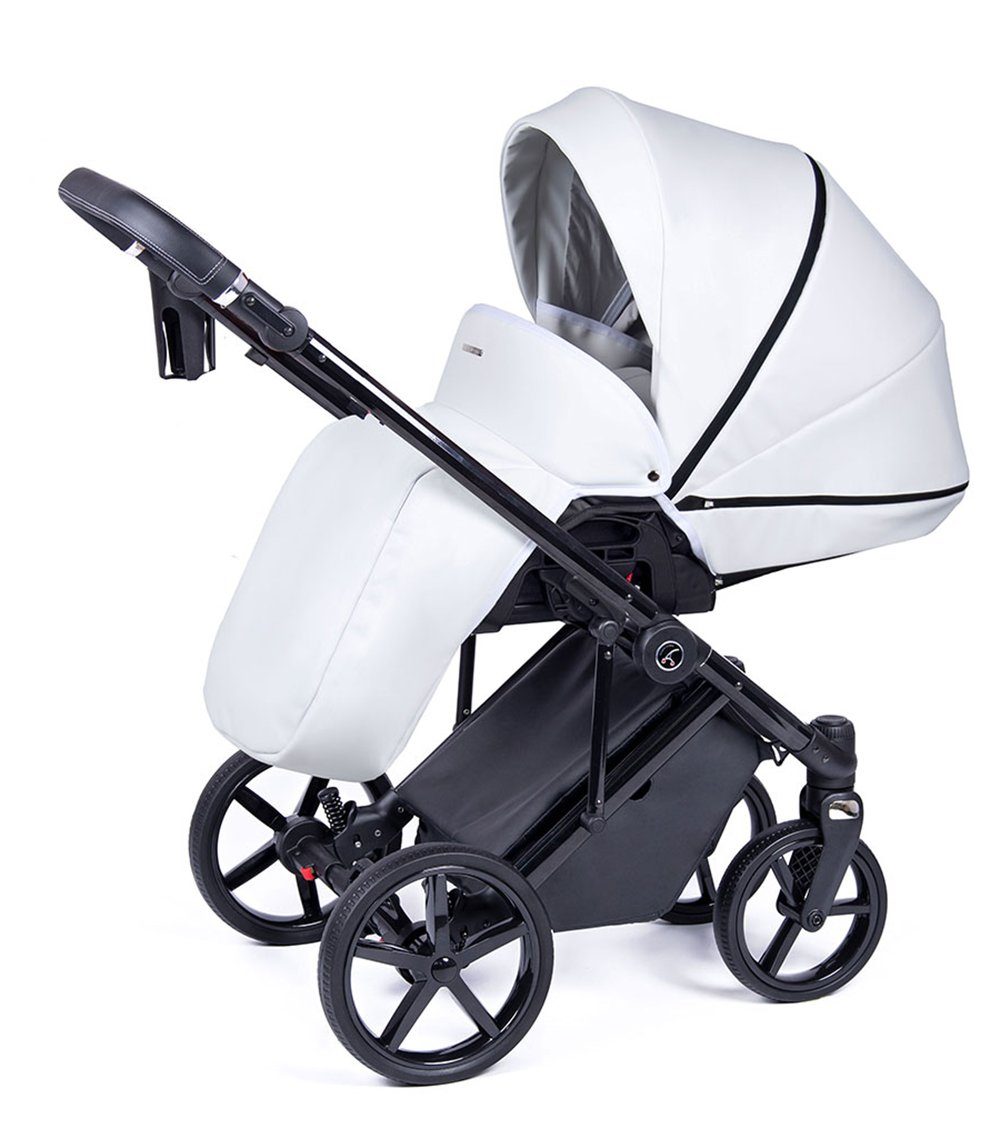 21 2 Fado 1 - Kombi-Kinderwagen 14 Designs Gestell Teile Kinderwagen-Set = Eco babies-on-wheels - in in schwarz Weiß
