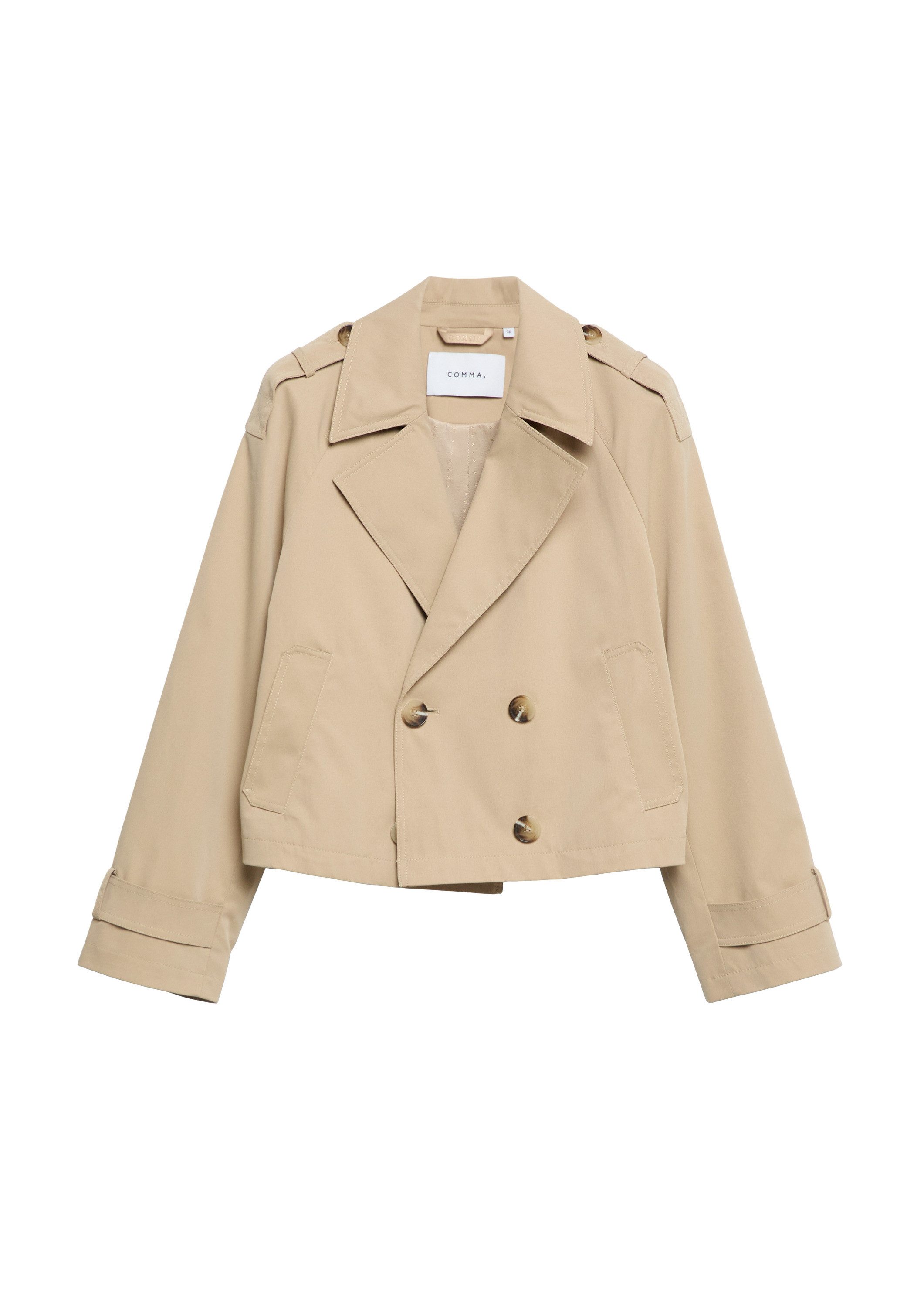 comma Funktionsjacke Outdoor-Jacke Cropped Trench-Jacke