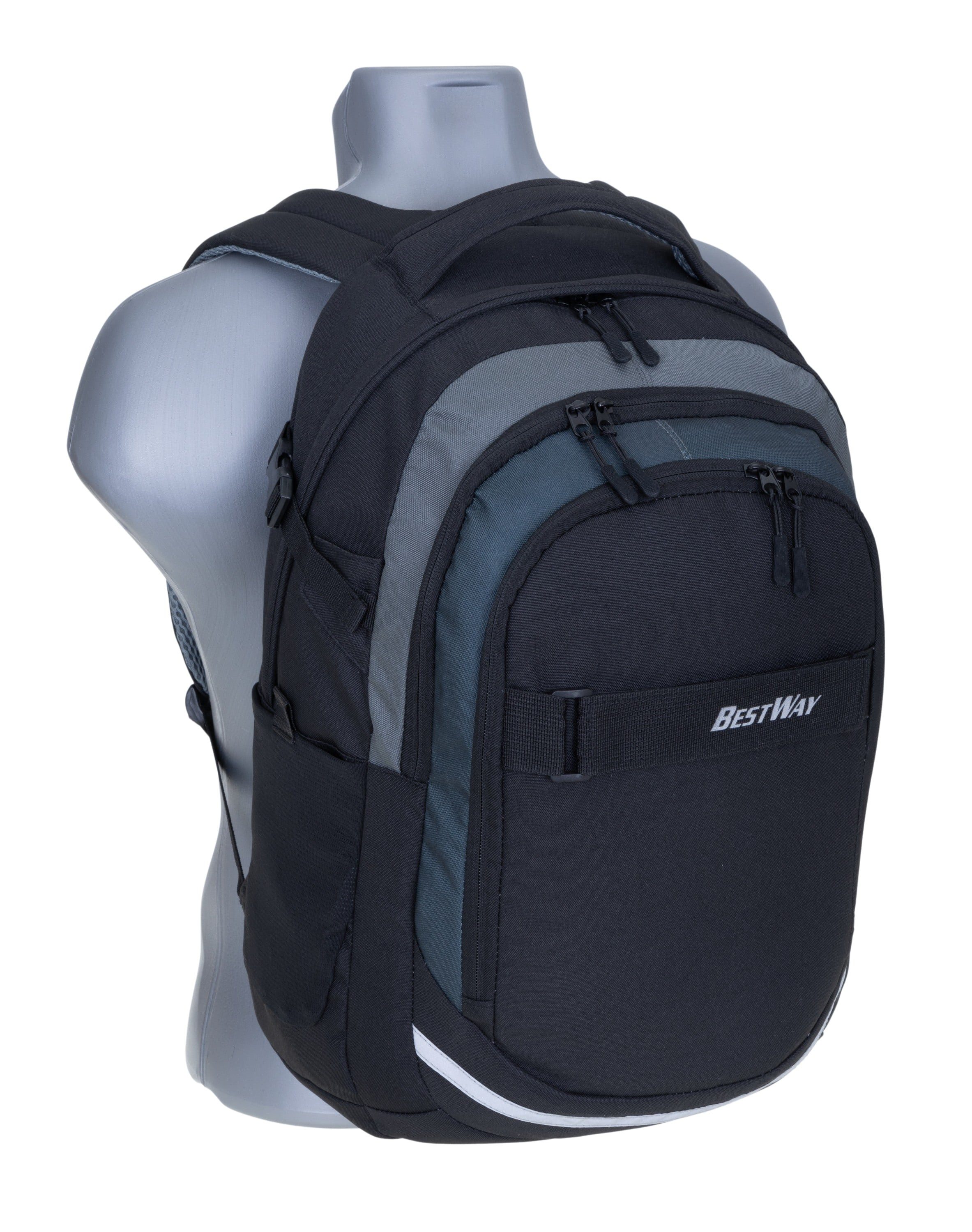 BESTWAY Schulrucksack Evolution Packer 40177, Schultasche Sportbeutel Mäppchen 3 Teile Set +rtm