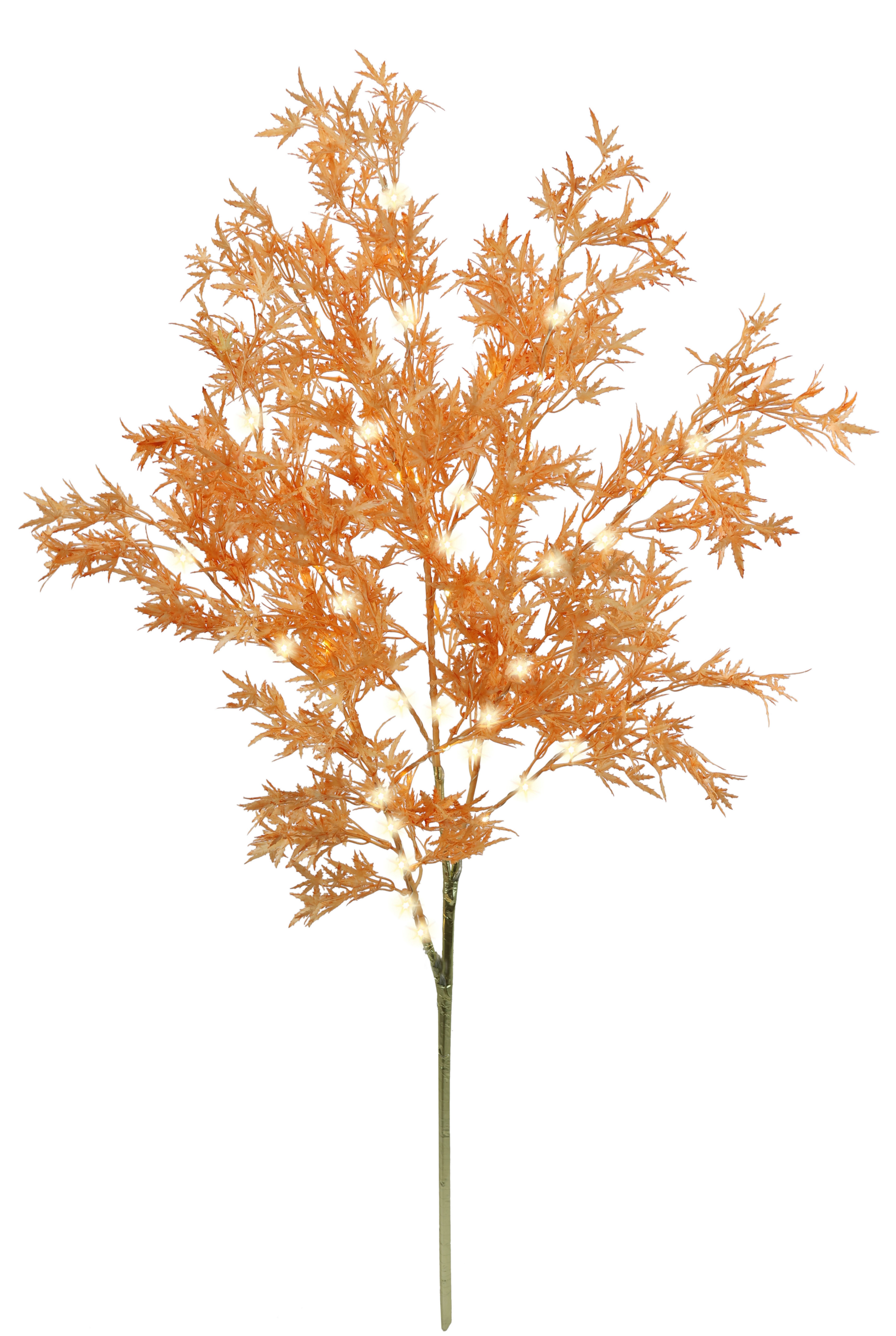 Kunstzweig LED-Dekozweig Ahorn, I.GE.A., Höhe 95 cm, Batteriebetrieben Zweig mit Timer Warmweiß Herbstliche Kunstblume