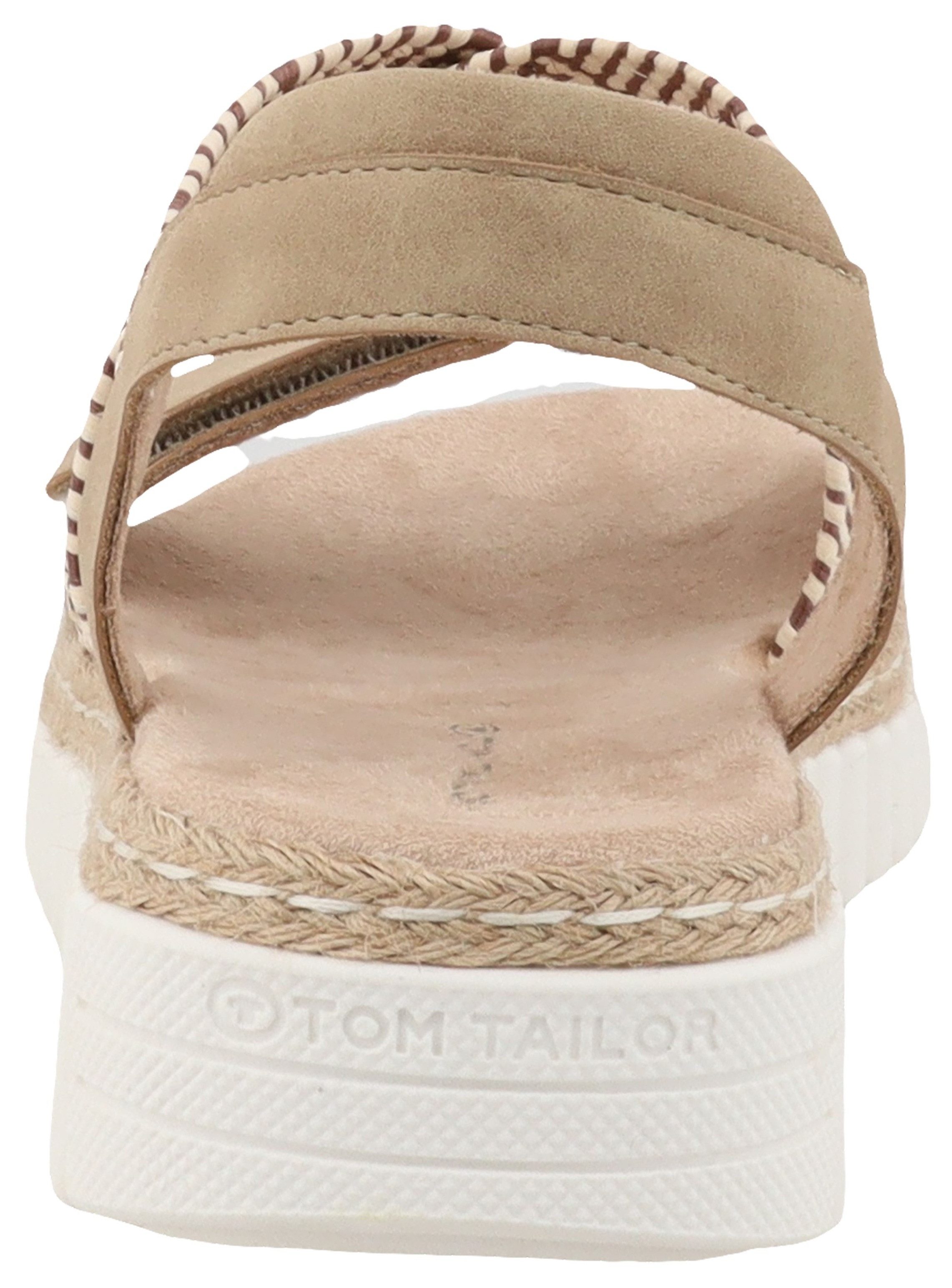 TOM TAILOR Senta Riemchensandale Sandalette, Sommerschuh mit schönem Muster