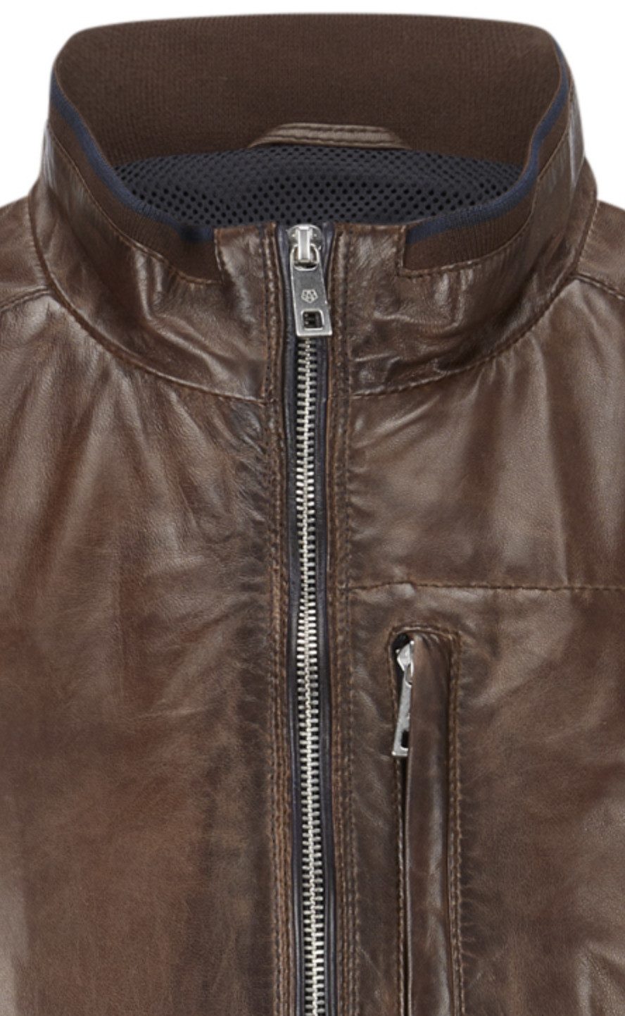 Milestone Lederjacke MSJumper Herren Bikerjacke Jacke Leder